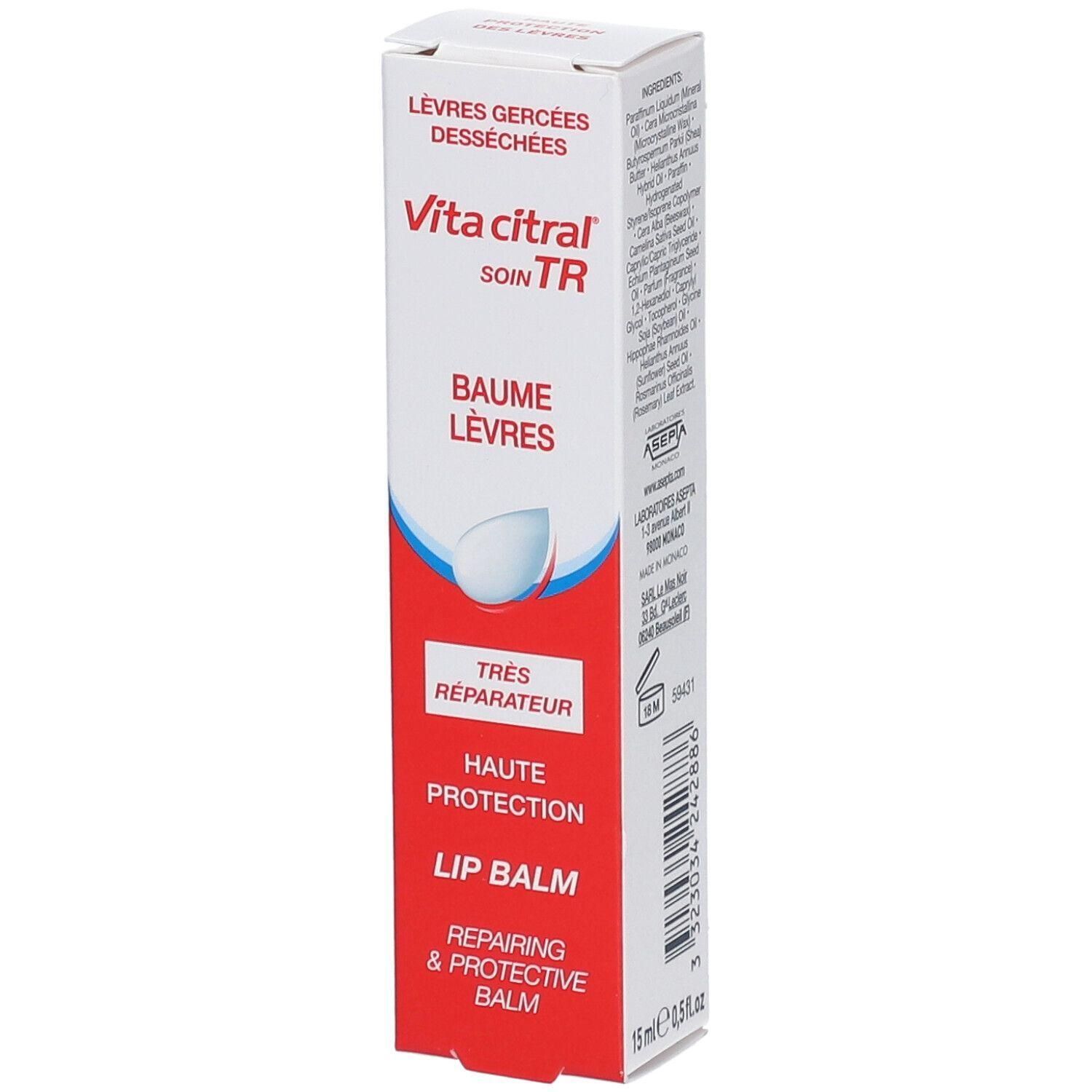 Vita Citral TR Lippenbalsam für trockene, rissige Lippen. Hoher Schutz.