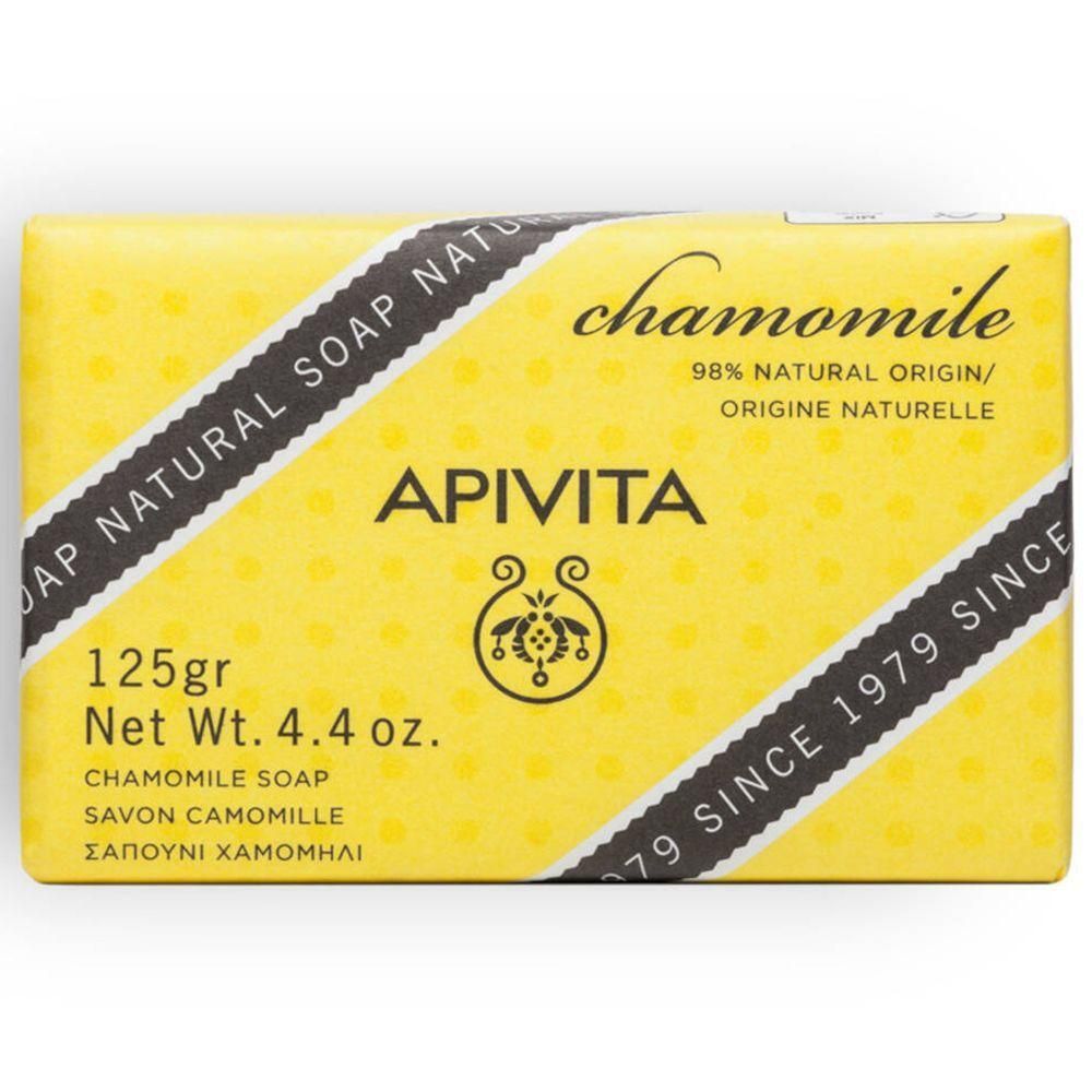Savon Apivita à la Camomille, 125g. 98% d'origine naturelle.
