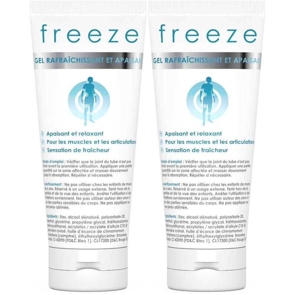 Zwei Tuben Paingone Freeze kühlendes Gel.