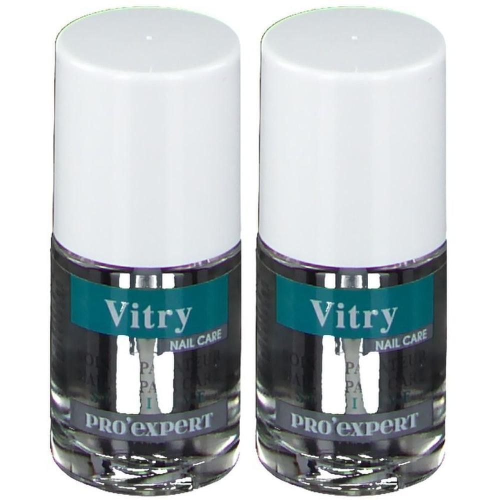 Deux flacons de Vitry Nail Care Pro Expert dissolvant cuticules.