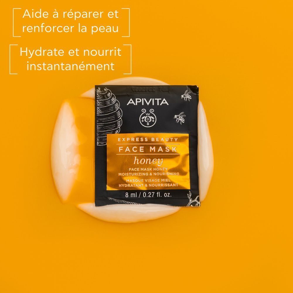 Masque facial Apivita Express Beauty au miel, 8ml.