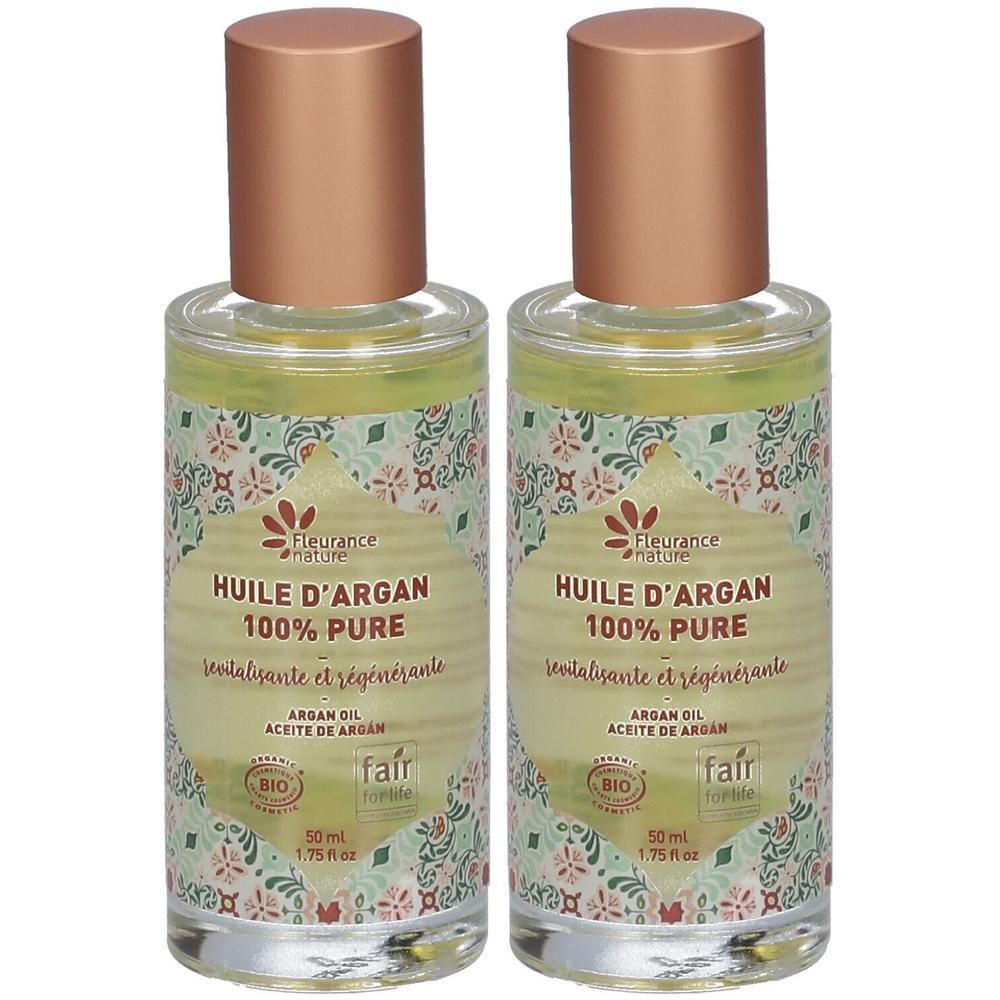 Zwei Flaschen Fleurance Nature Arganöl 100% rein, 50ml.