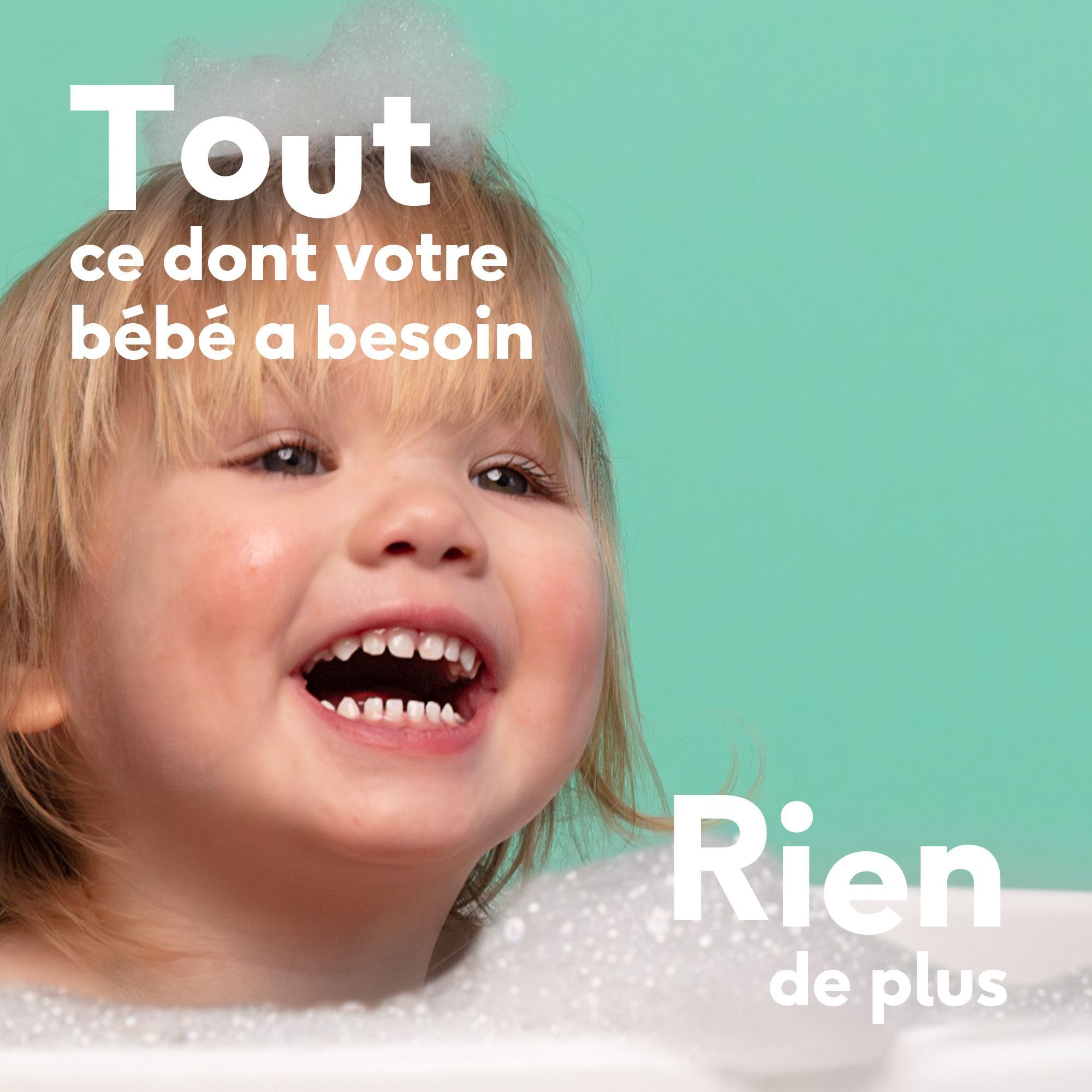 Arrière d'un flacon pompe blanc NAÏF® Baby & Kids Gel Lavant Douche avec informations produit.