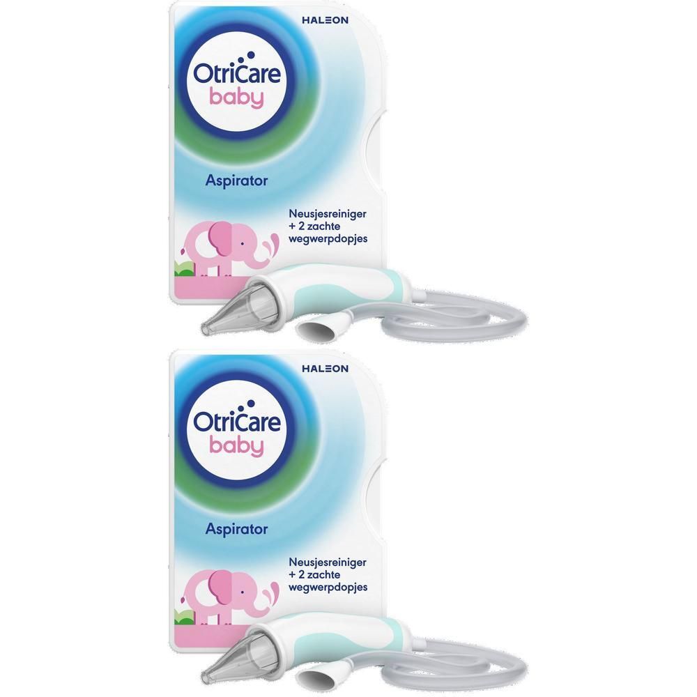 OtriCare Baby Aspirator Nasenreiniger mit 2 weichen Einweg-Nasenaufsätzen.
