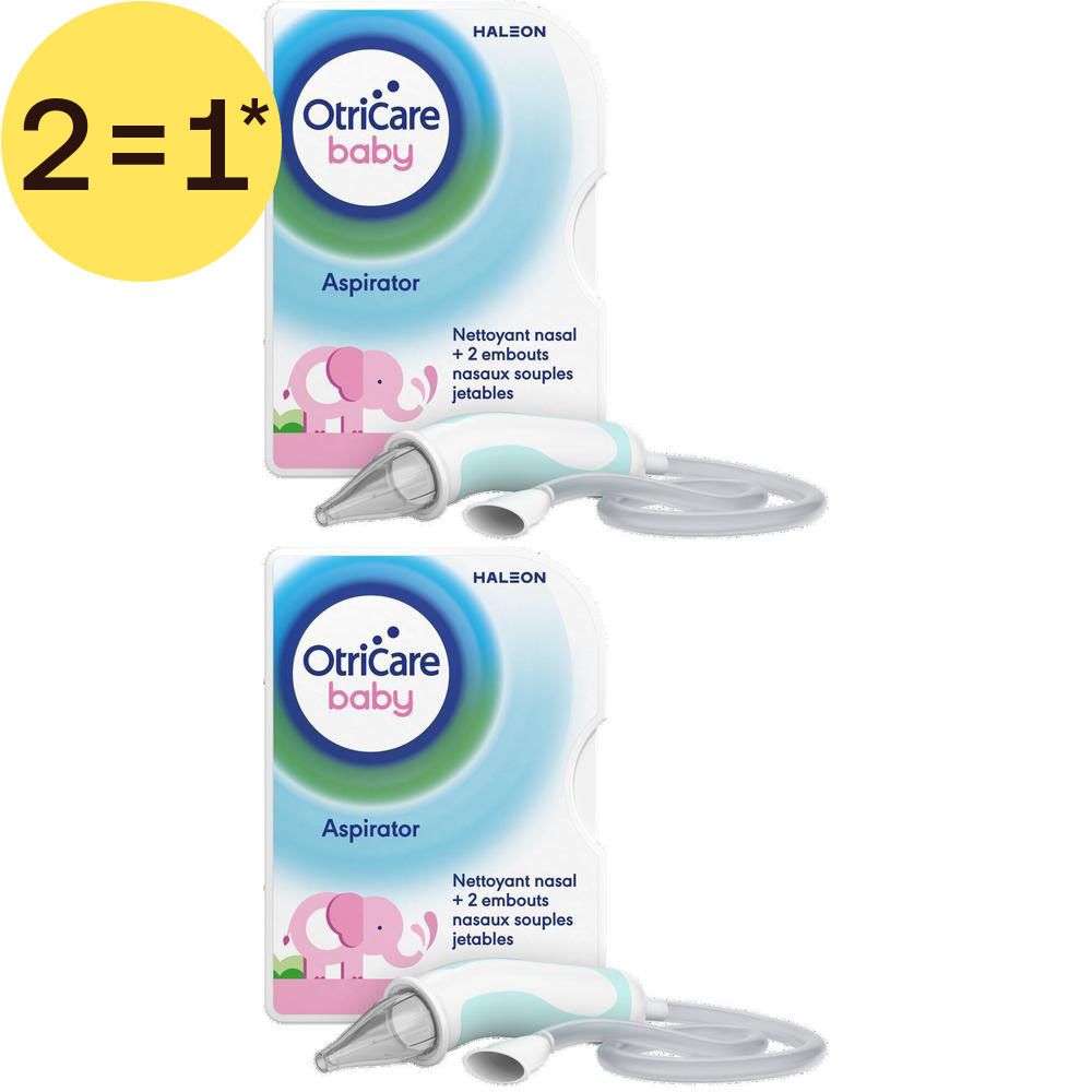 OtriCare Baby Aspirator Nettoyant nasal avec 2 embouts nasaux souples jetables.