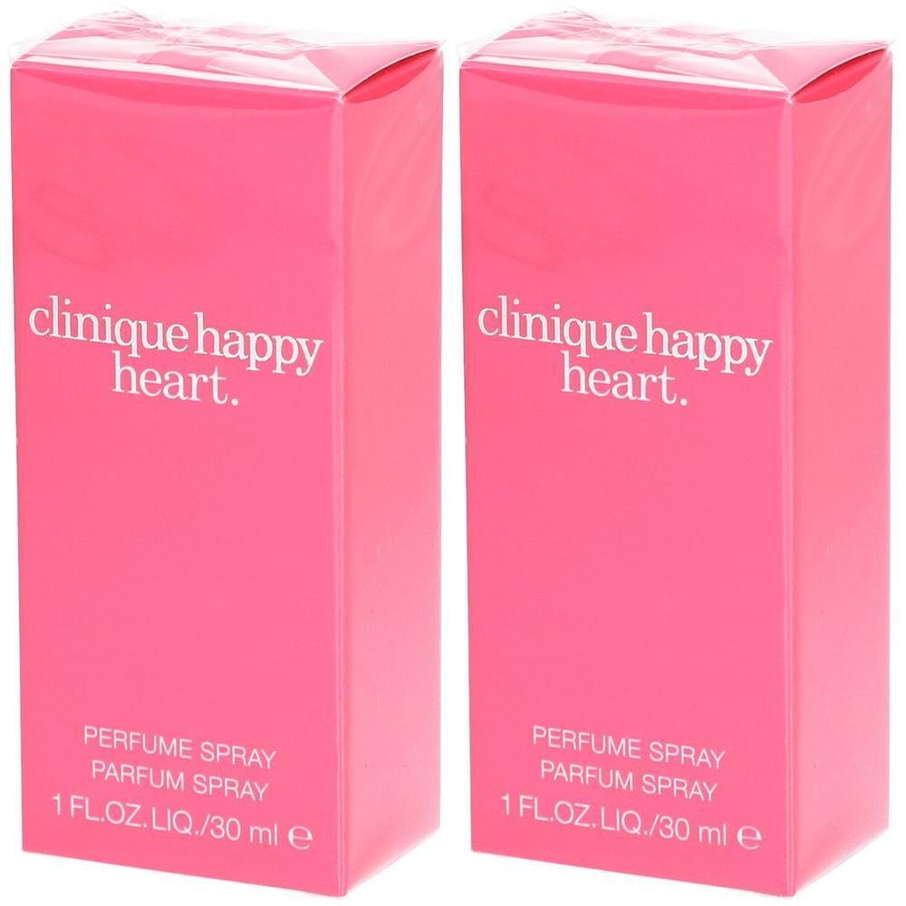 Deux boîtes de Clinique Happy Heart Parfum Spray, 30 ml.