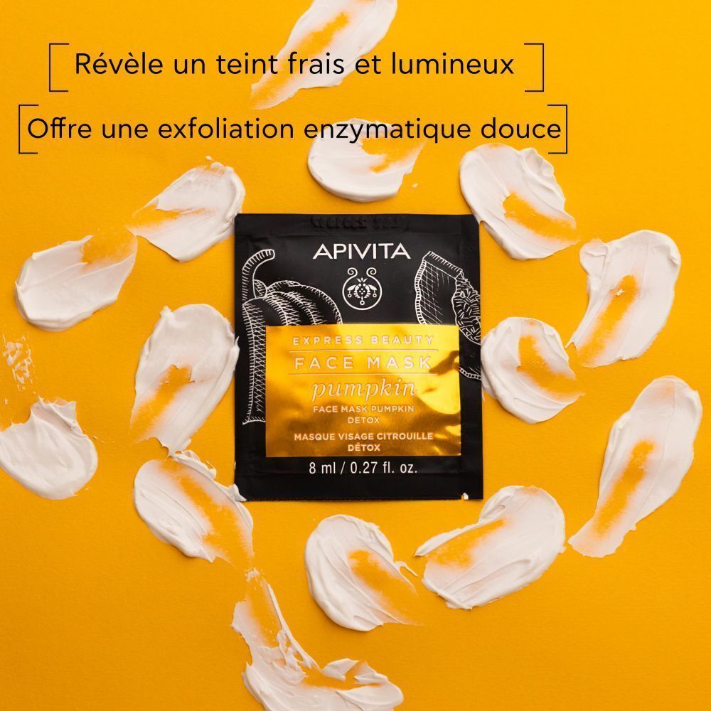 APIVITA Express Beauty Masque Visage Citrouille, 8ml.