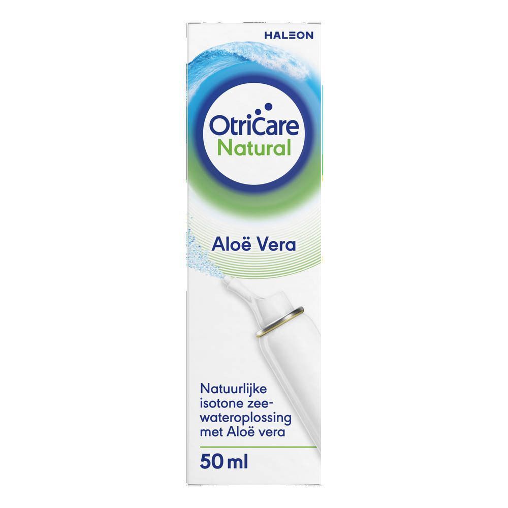 OtriCare Natural Aloe Vera Nasenspray, 50 ml, mit Aloe Vera und isotonischer Salzlösung.
