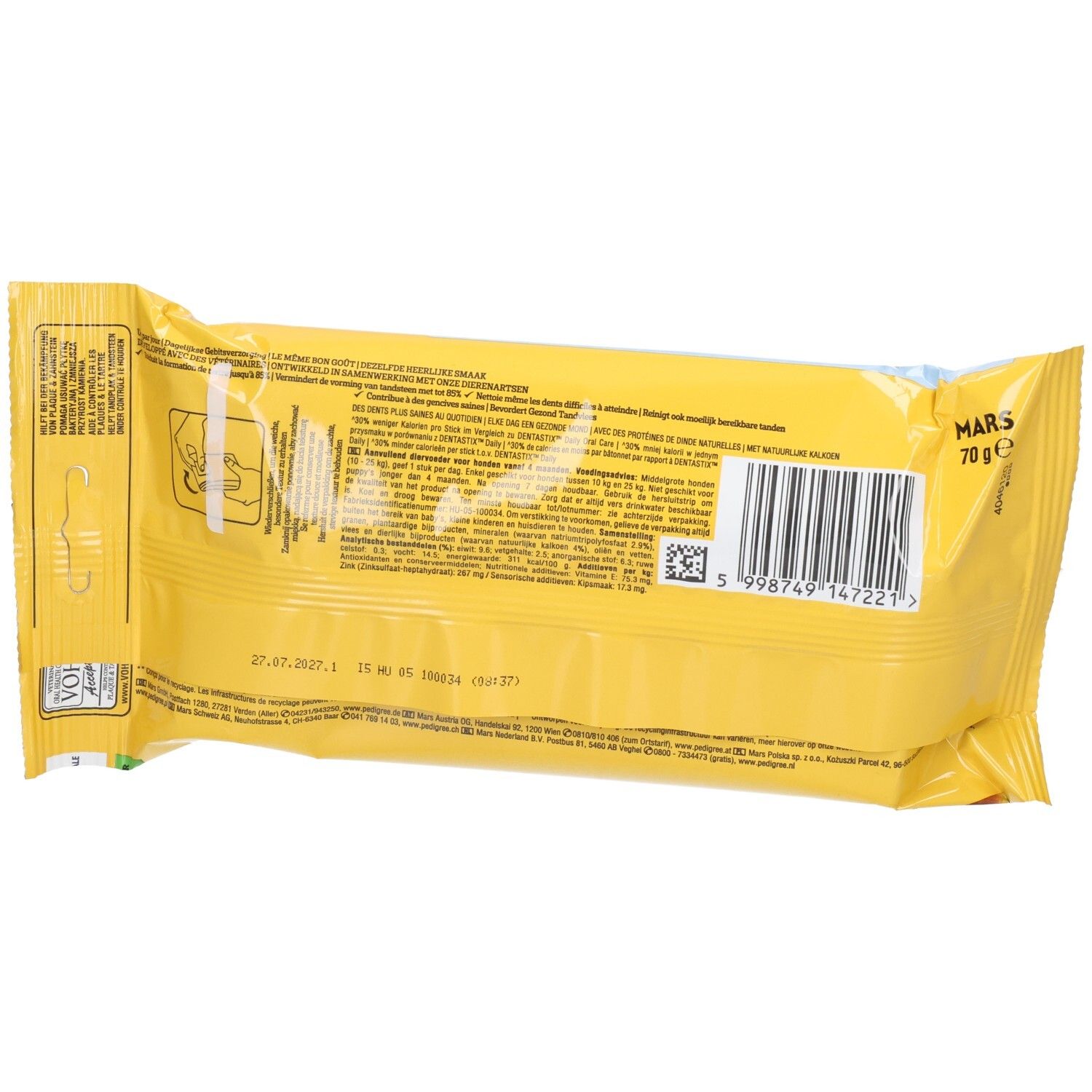 Pedigree Dentastix Light Hundeleckerli, 70g.