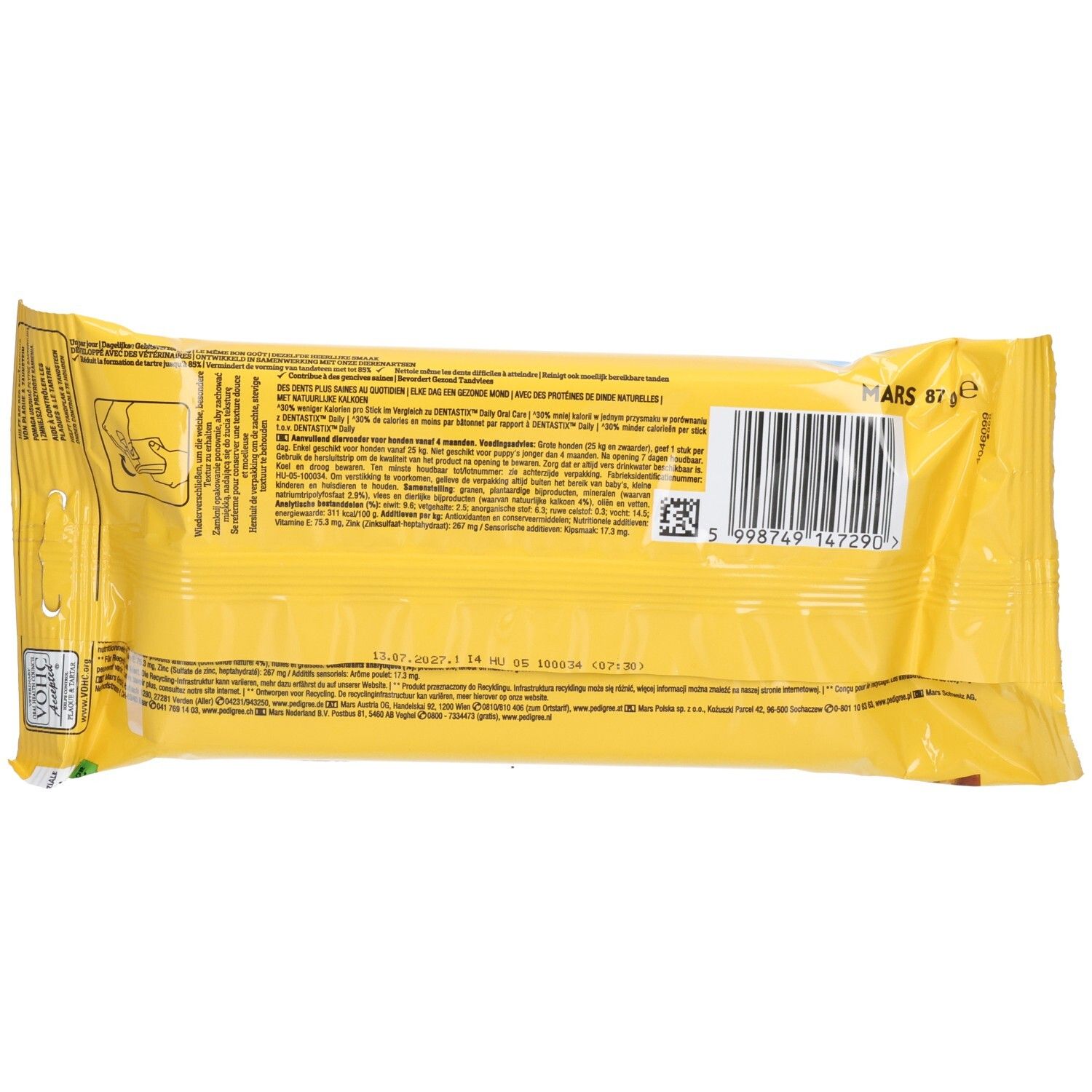 Pedigree Dentastix Daily Oral Care Hundeleckerli, 128g.