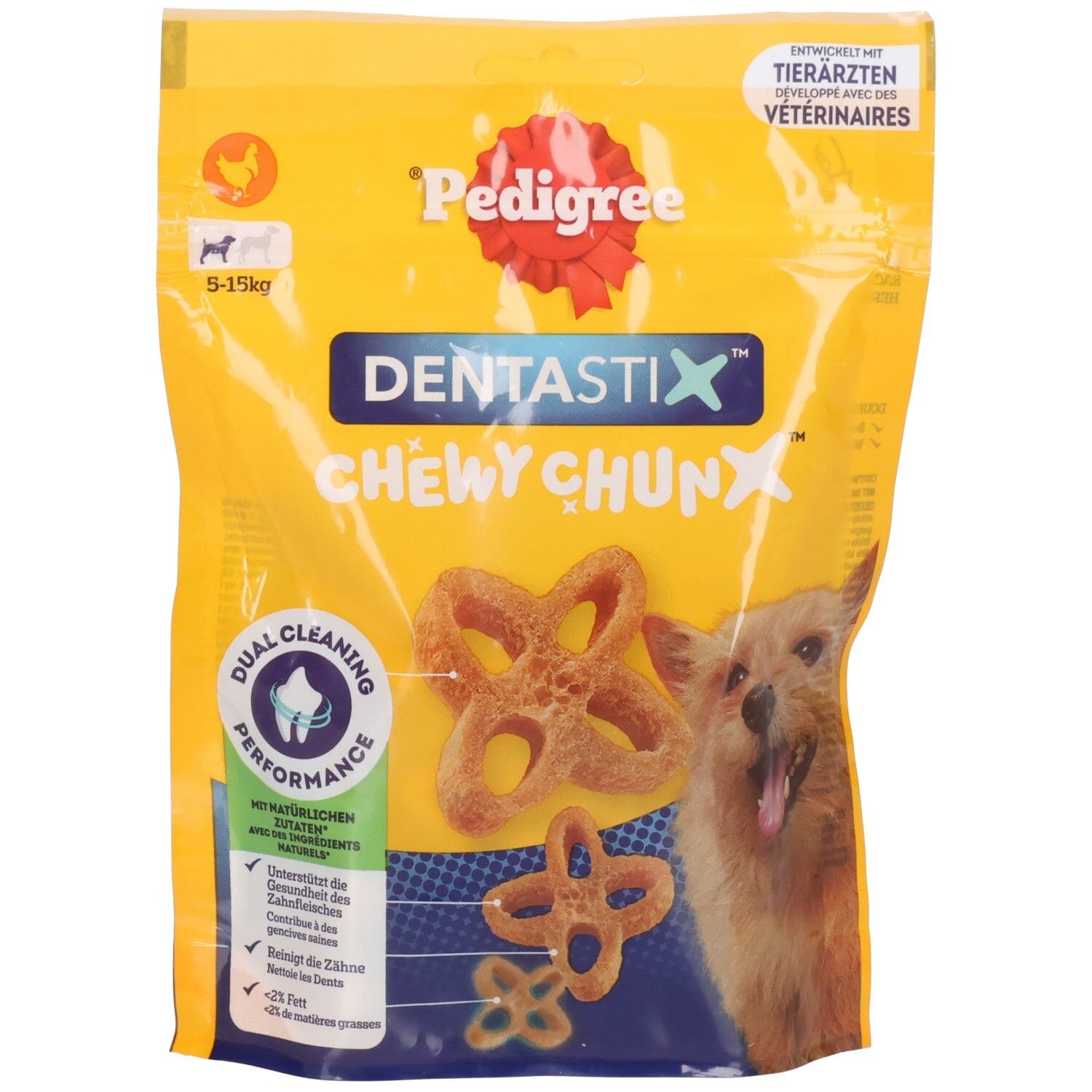 Pedigree Denta Chew Chunks Mini Huhn – Zahnpflege-Leckerlis für Hunde