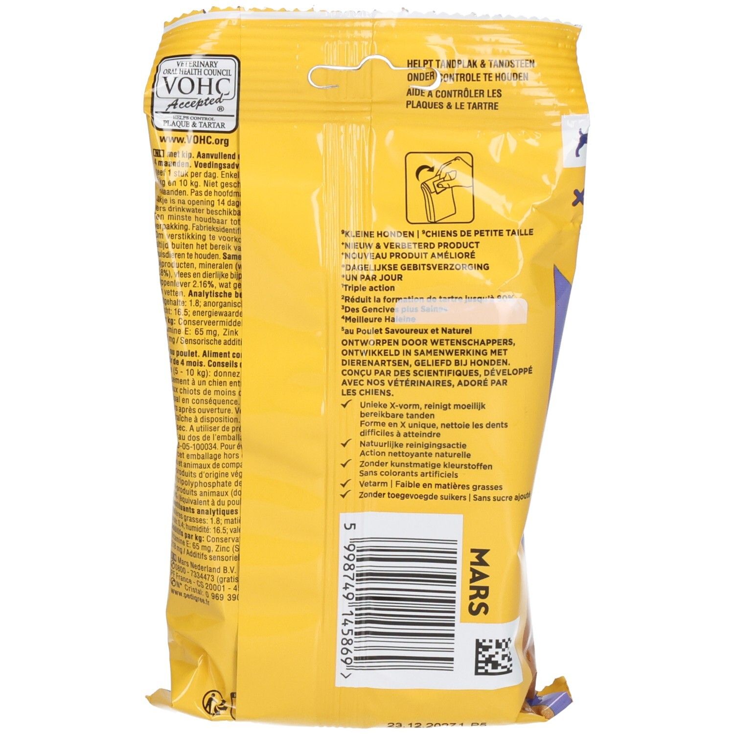 Pedigree Dentastix Light, 7 Stück für tägliche Zahnpflege bei Hunden.