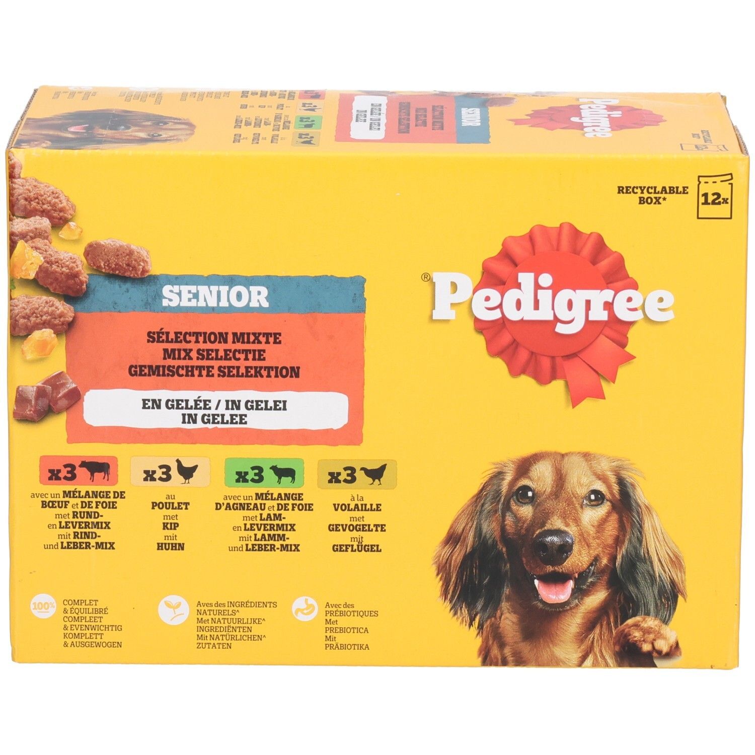 Pedigree Senior Gemischte Selektion in Gelee, 12x 100g.