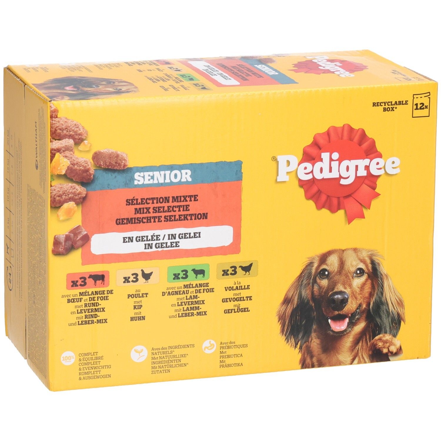 Pedigree Senior Gemischte Selektion in Gelee, 12x 100g.
