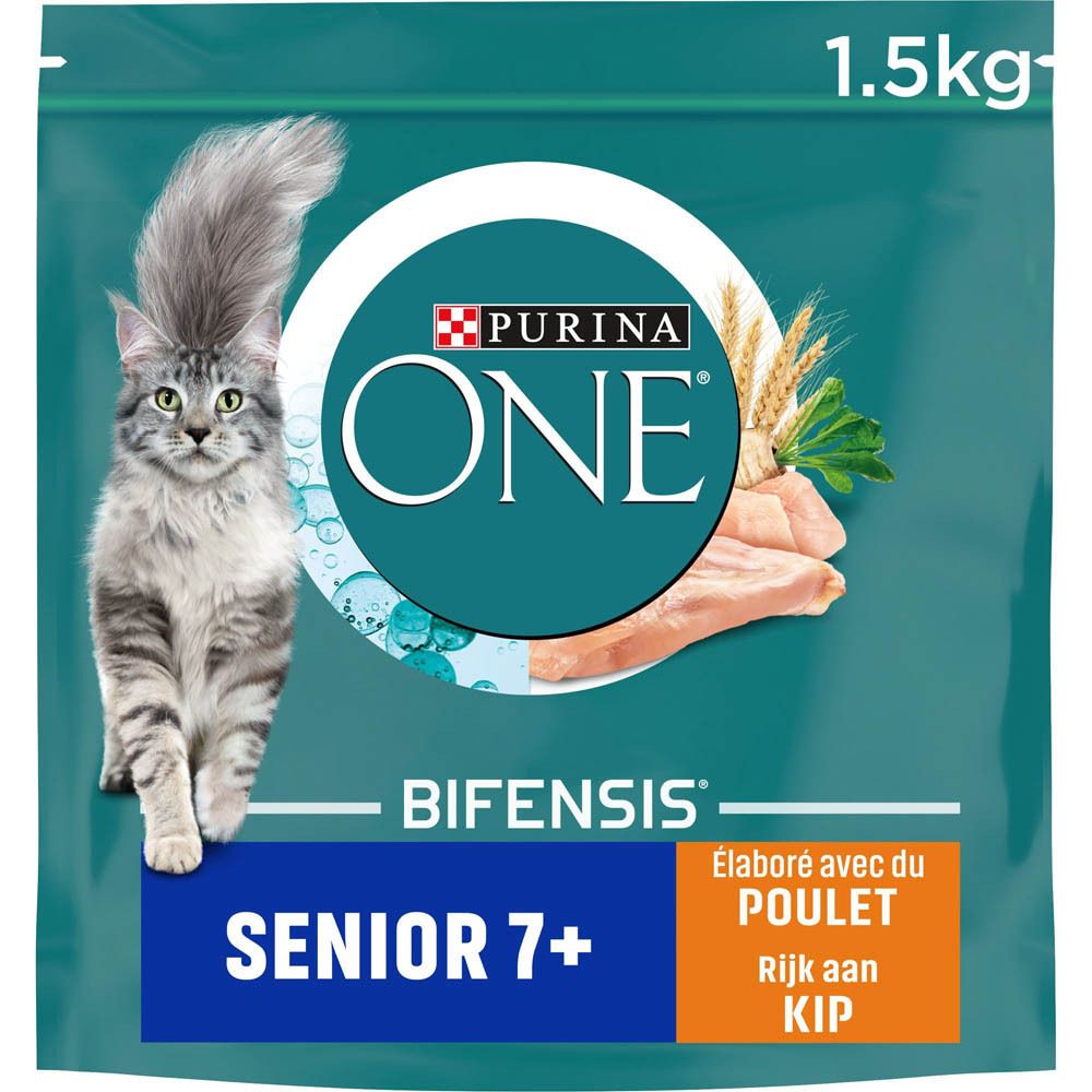 Purina ONE Senior 7+ Katzentrockenfutter-Sack, 1.3kg.