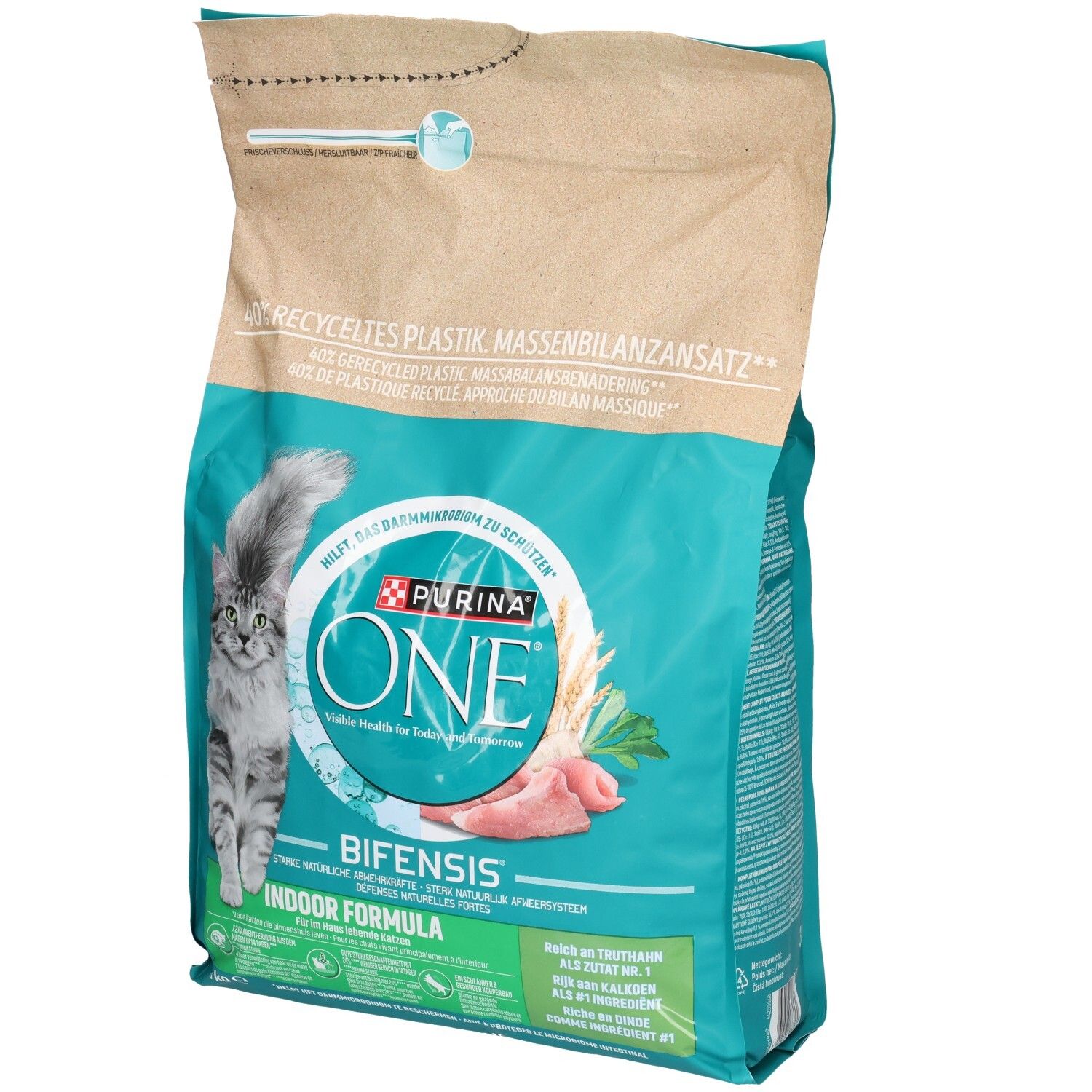 Purina ONE BIFENSIS Indoor Formula Katzennahrung, 3kg Beutel.