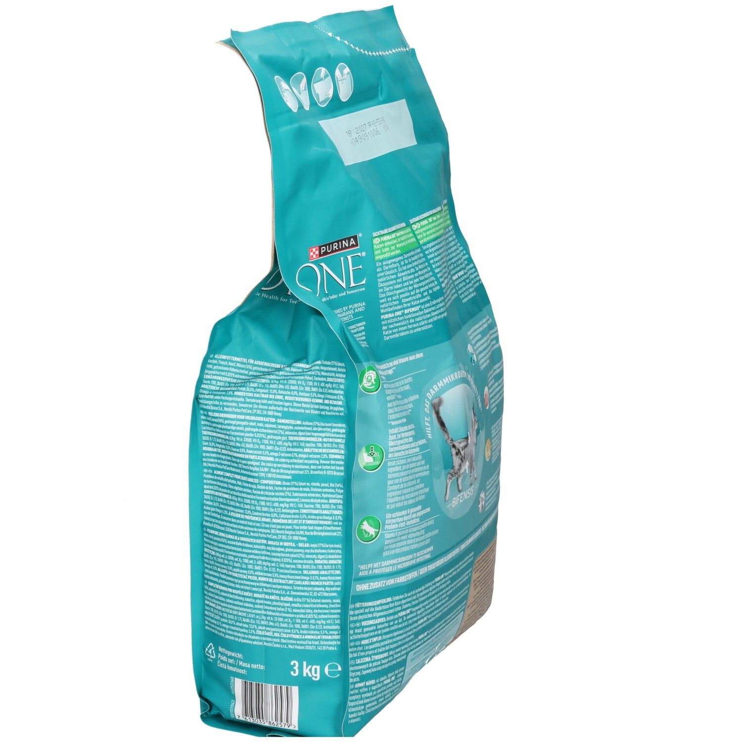 Purina ONE BIFENSIS Indoor Formula Katzennahrung, 3kg Beutel.