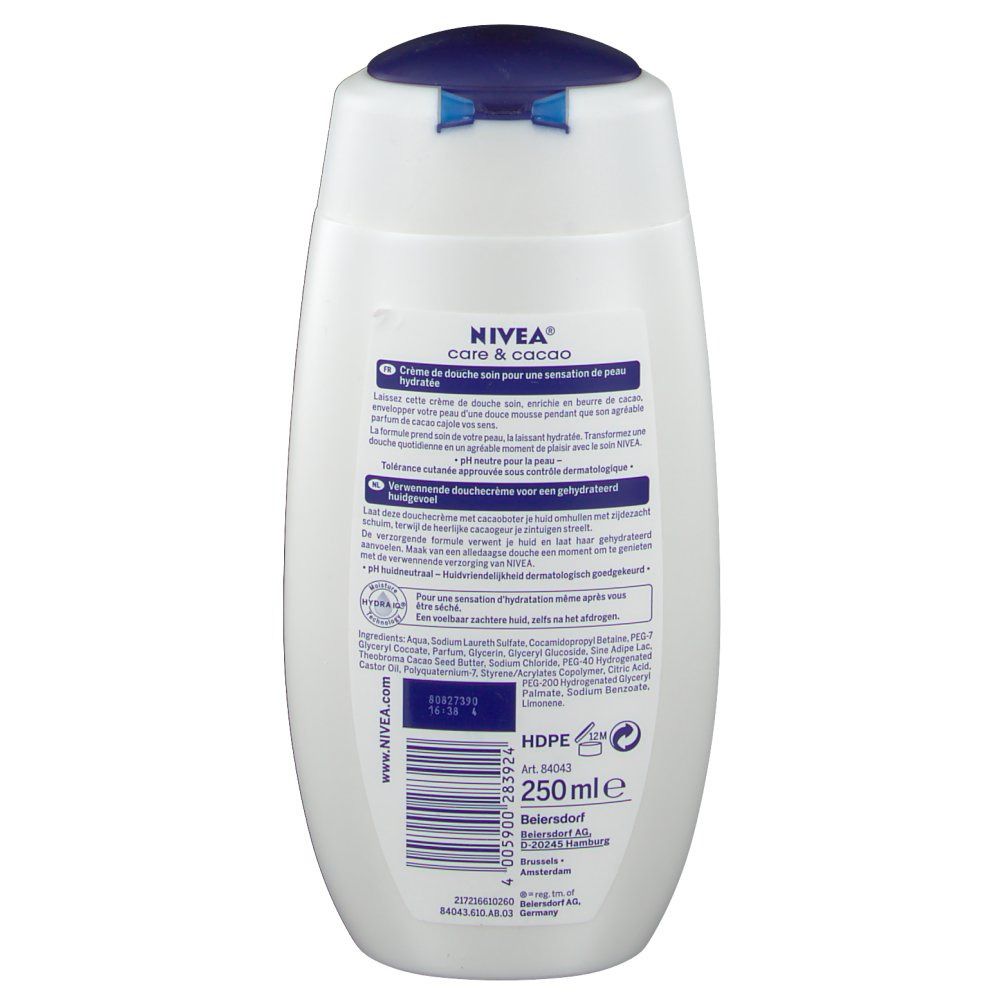Nivea Verzorgende DouchecrÃ¨me Care & Cacao GRATIS Aangeboden