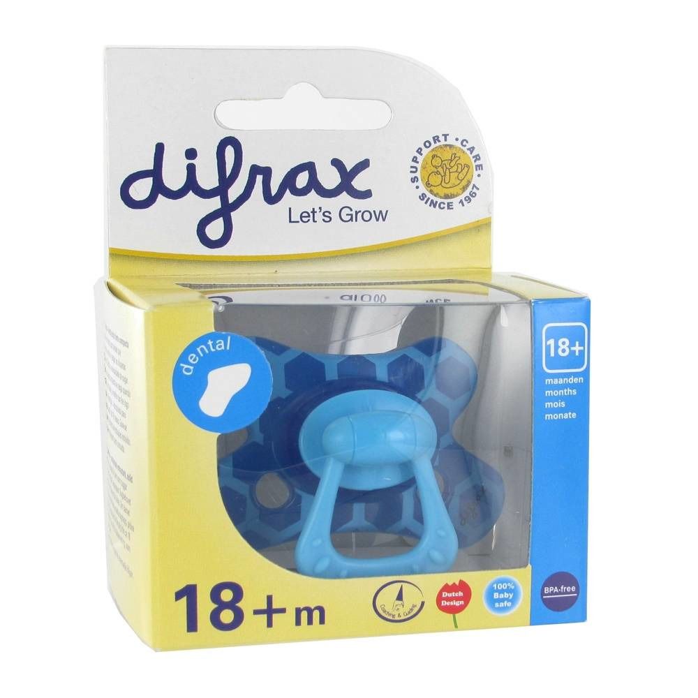 Difrax LOVI Dynamischer Schnuller 18+ Monate - Leuchtend Im Dunkeln, BPA-frei