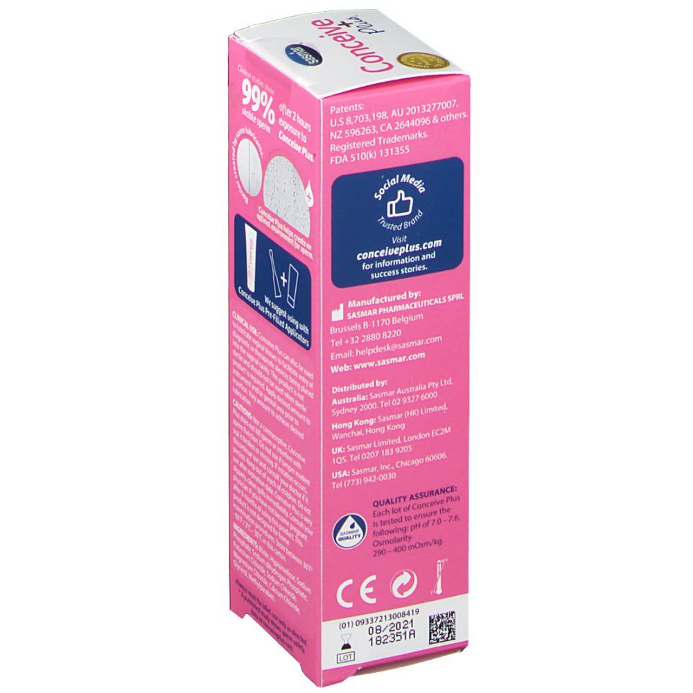 sasmar Conceive Plus Fertility Lubricant Multi-Use 30 ml