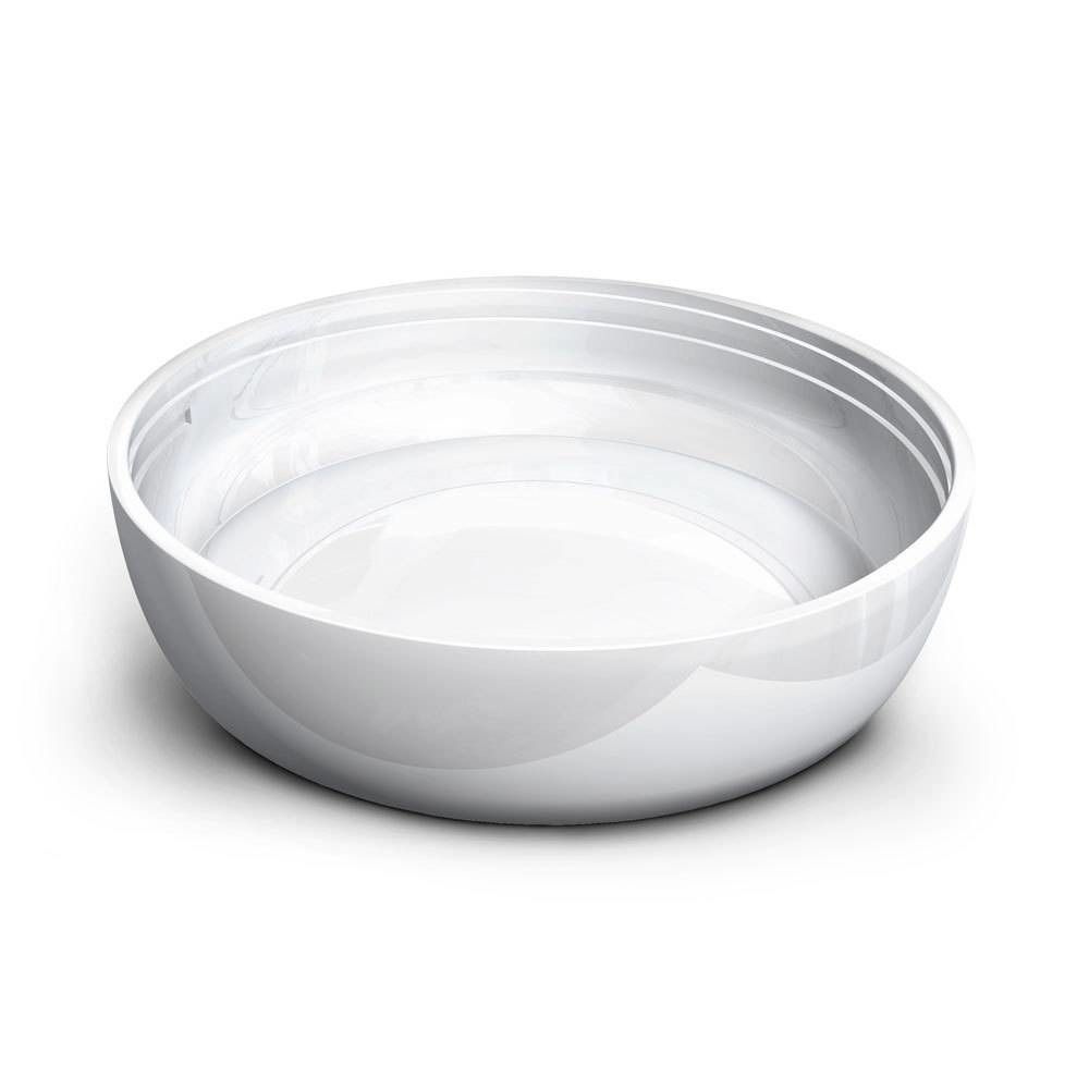 Fond de bouteille de remplacement blanc et rond. Rainures intérieures.