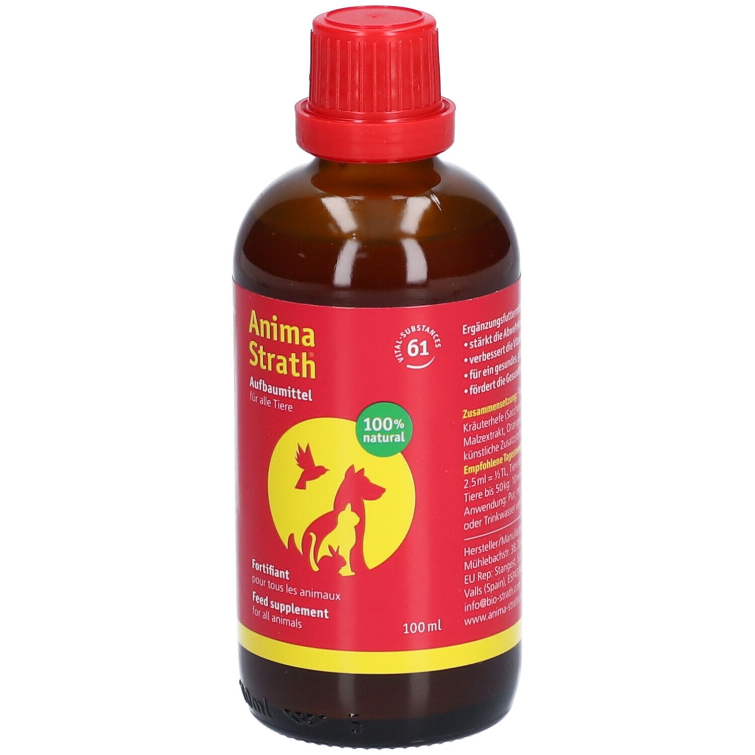 Bio-Strath Anima Strath flüssig 100 ml für Hunde, Katzen und Kleintiere