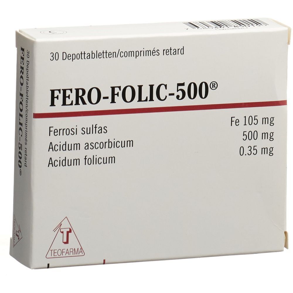 FERO FOLIC 500 Ret Tabl 500 mg 30 Stk