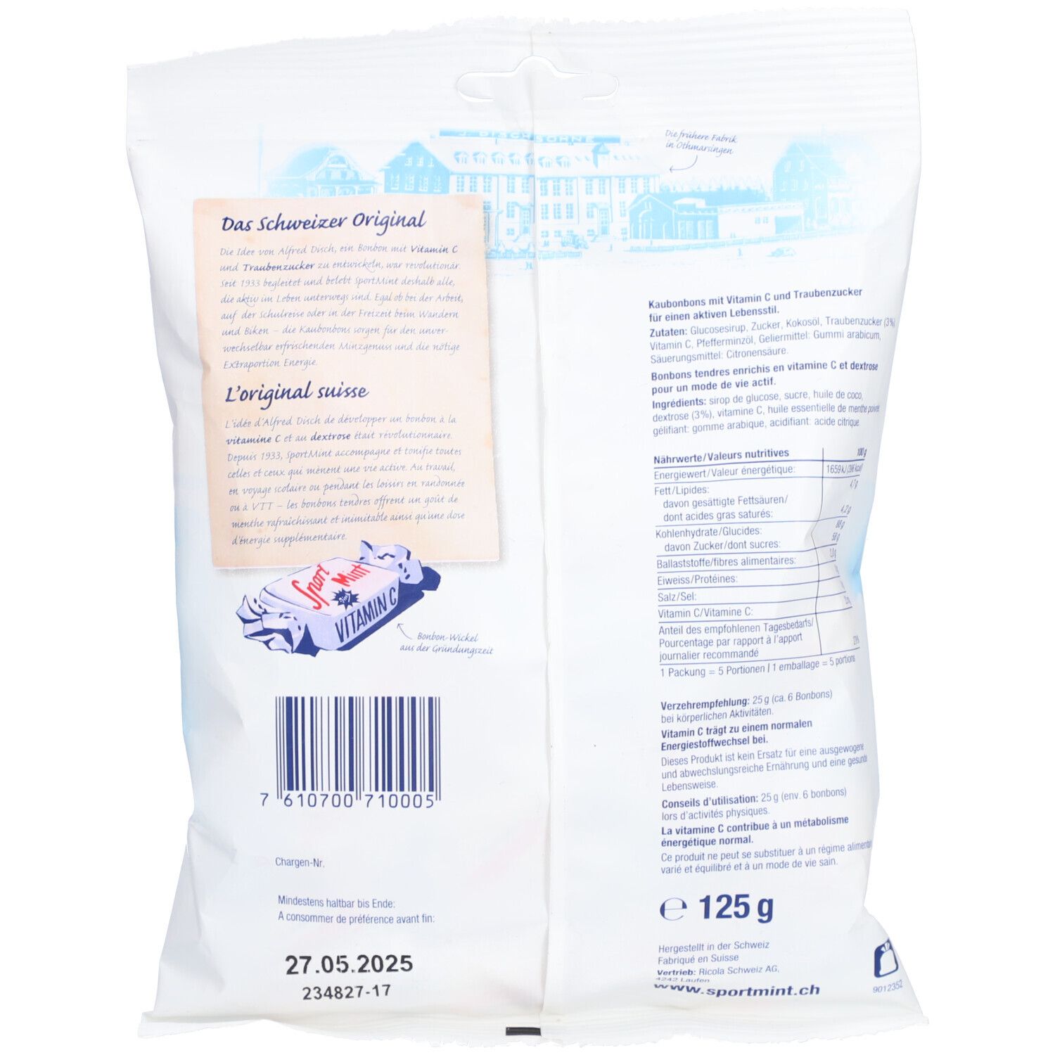 SPORTMINT OriginalMint Bonbons Btl 125 g