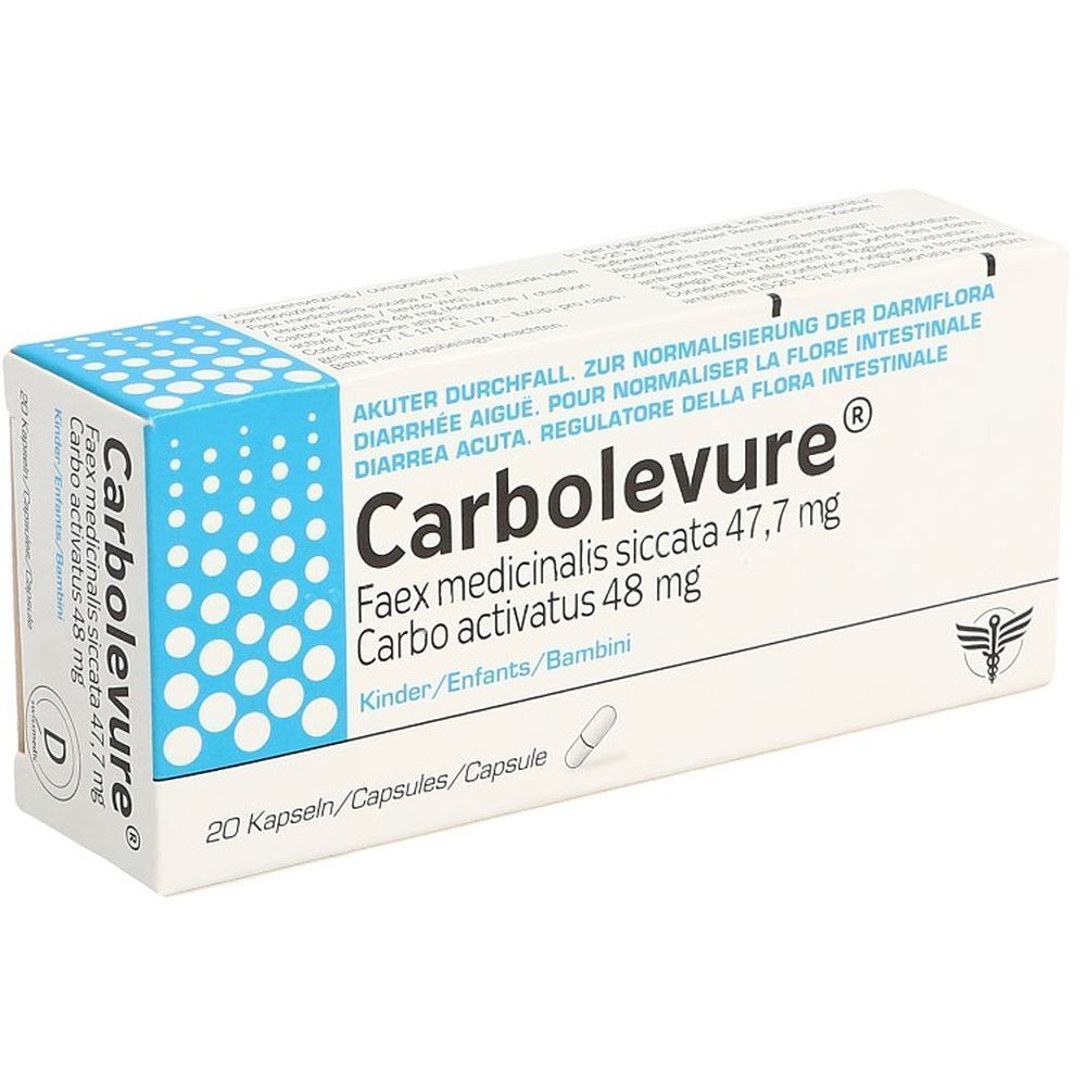 CARBOLEVURE Kaps Kind 20 Stk