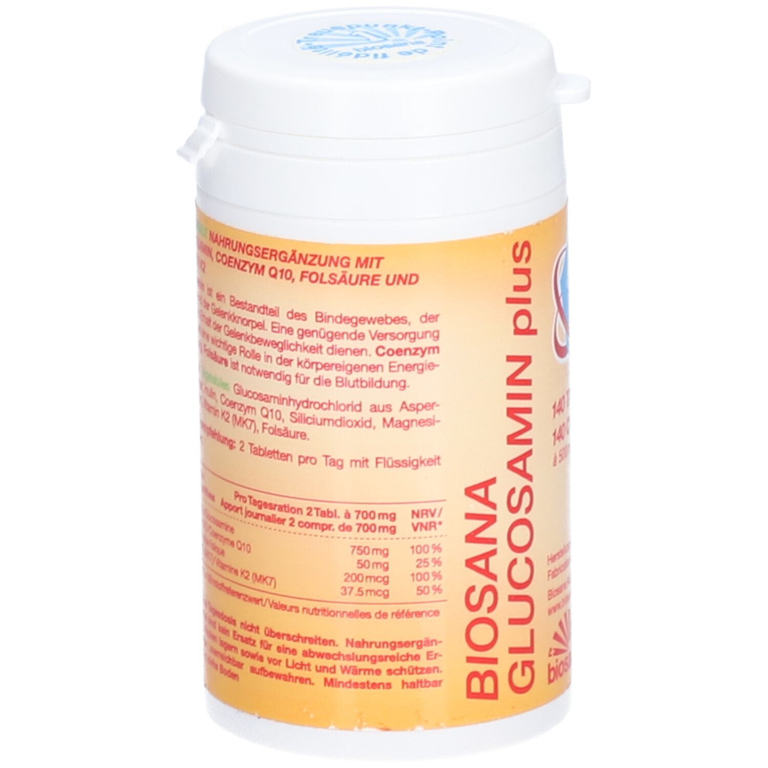 BIOSANA Glucosamin Q10 Tabl Folsäure 140 Stk