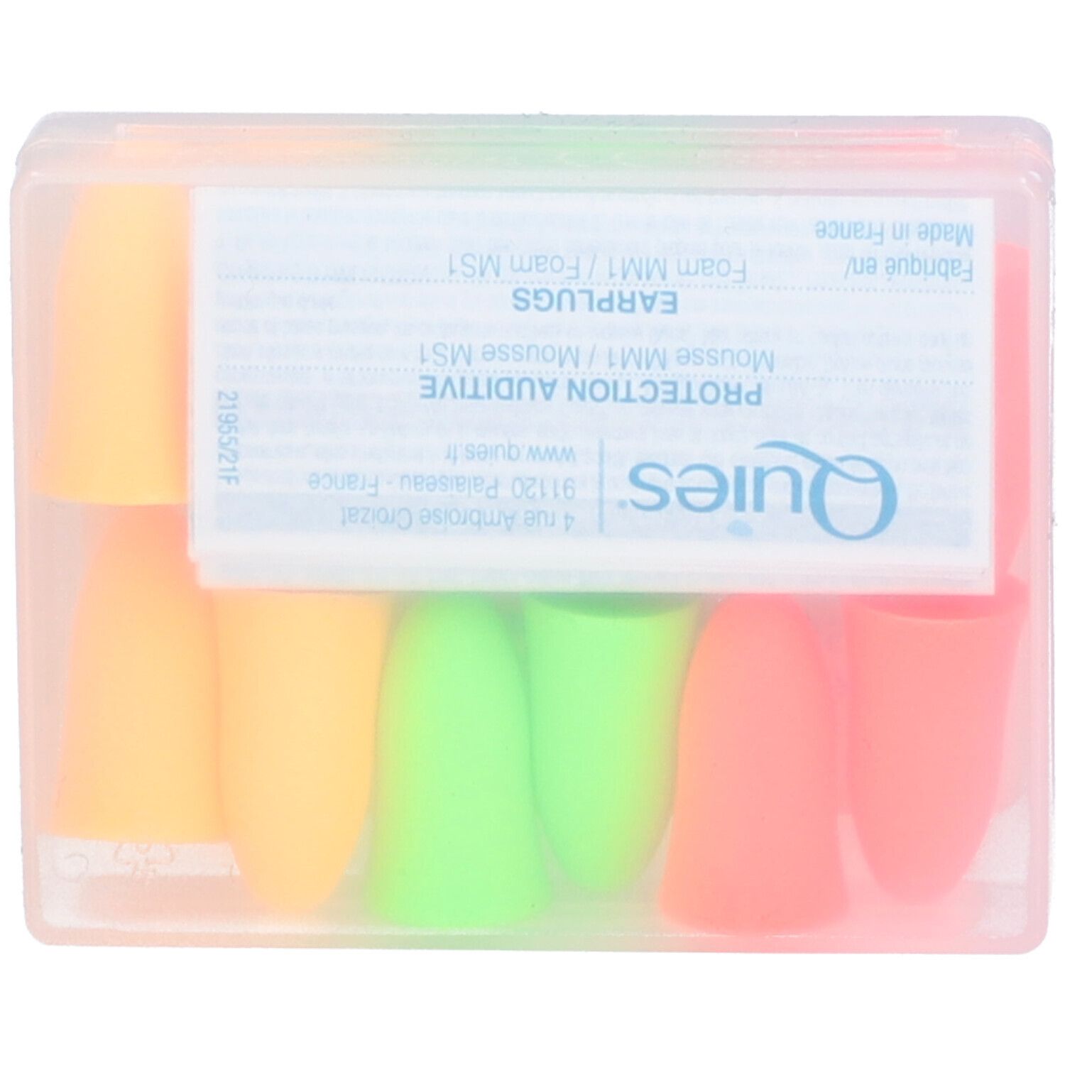 QUIES Lärmschutz aus Schaumstoff NEON 12 Stk