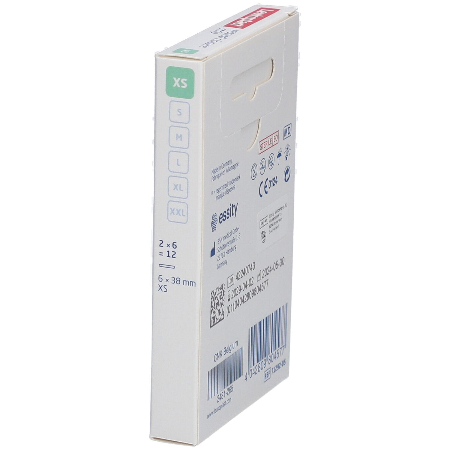 Essity Leukoplast Selbstklebende Hautnähte 6 x 38 mm