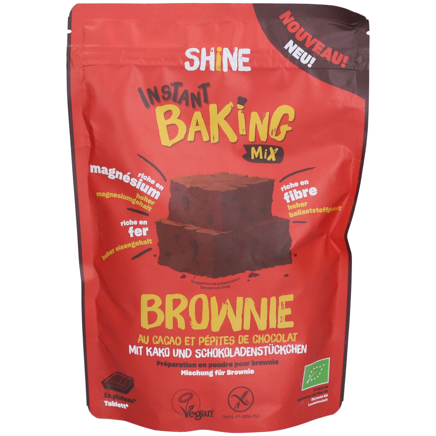 Shine BIO-Zubereitung für Brownies mit Schokostückchen
