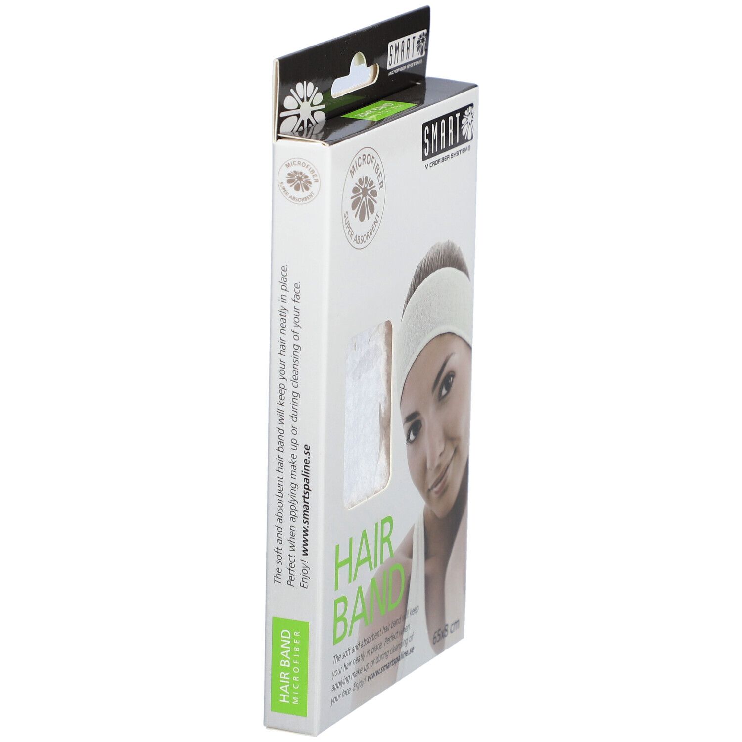 SMART MICROFIBER SYSTEM Weißes Haarband aus superabsorbierender Mikrofaser