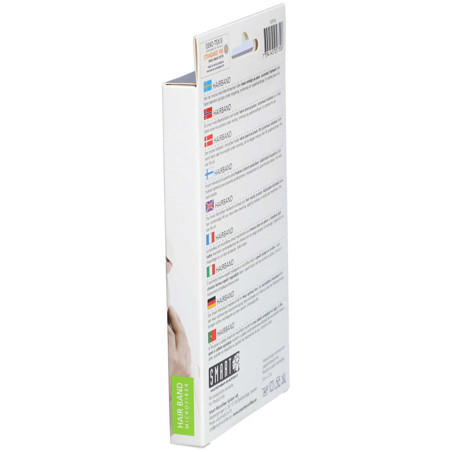 SMART MICROFIBER SYSTEM Weißes Haarband aus superabsorbierender Mikrofaser