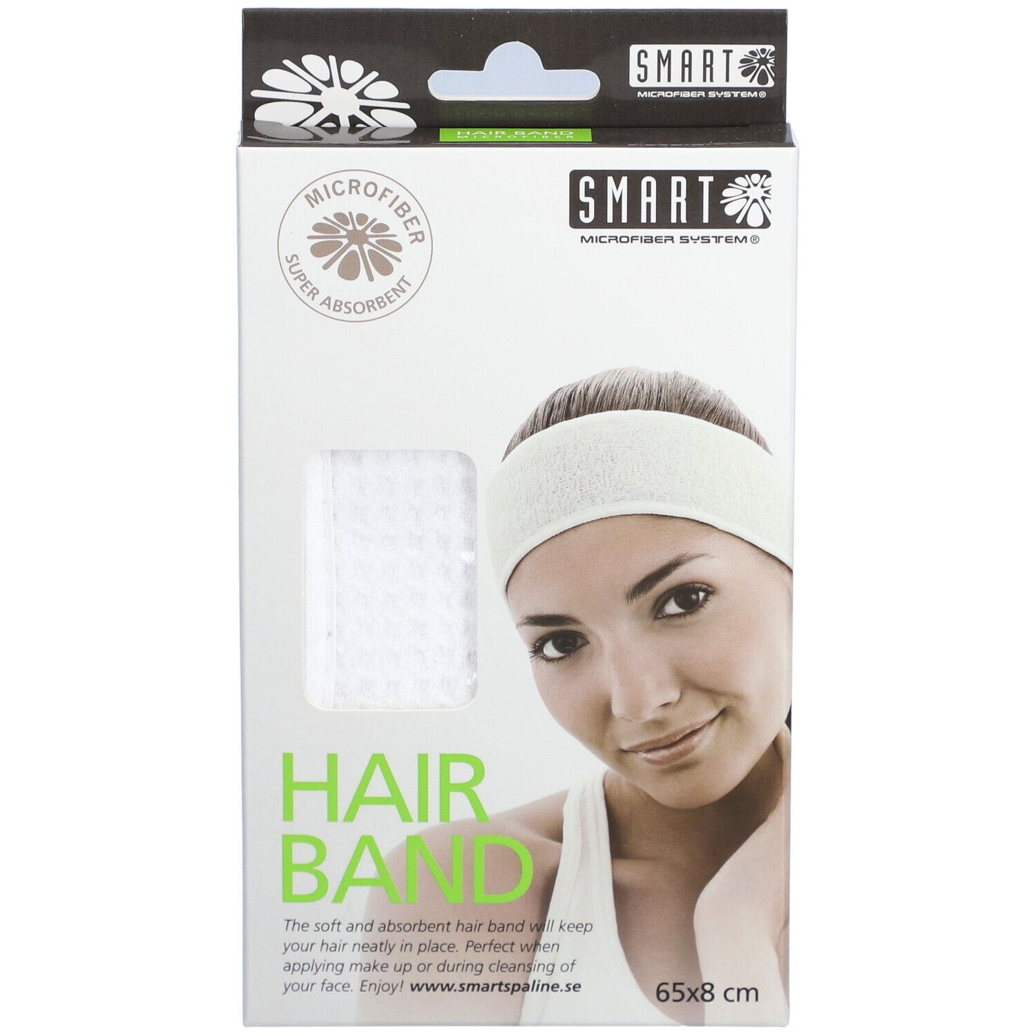 SMART MICROFIBER SYSTEM Weißes Haarband aus superabsorbierender Mikrofaser