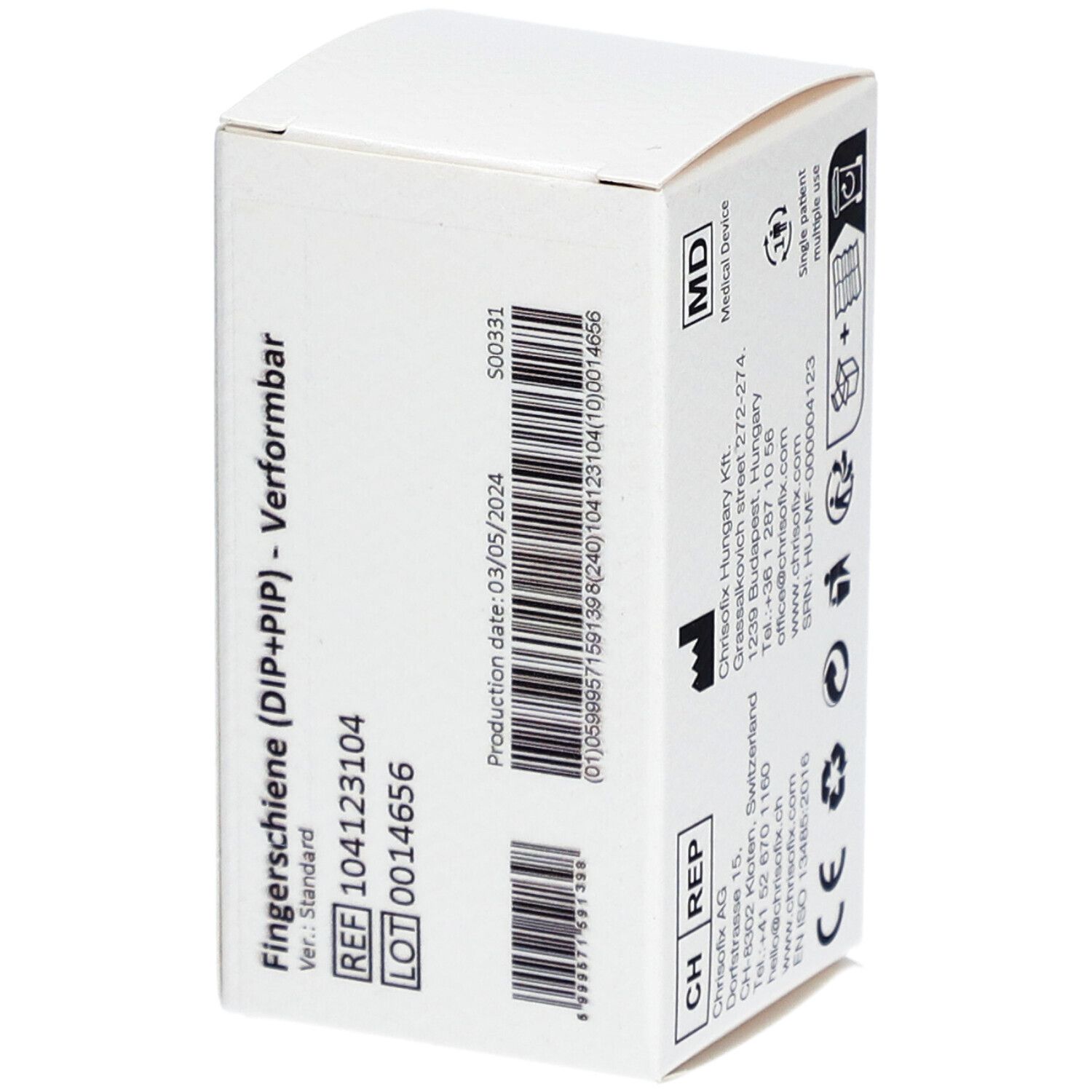 CHRISOFIX attelle de doigt IPD+IPP S souple