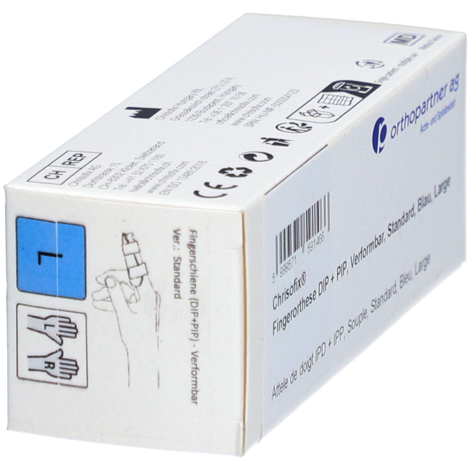 CHRISOFIX attelle de doigt IPD+IPP L souple
