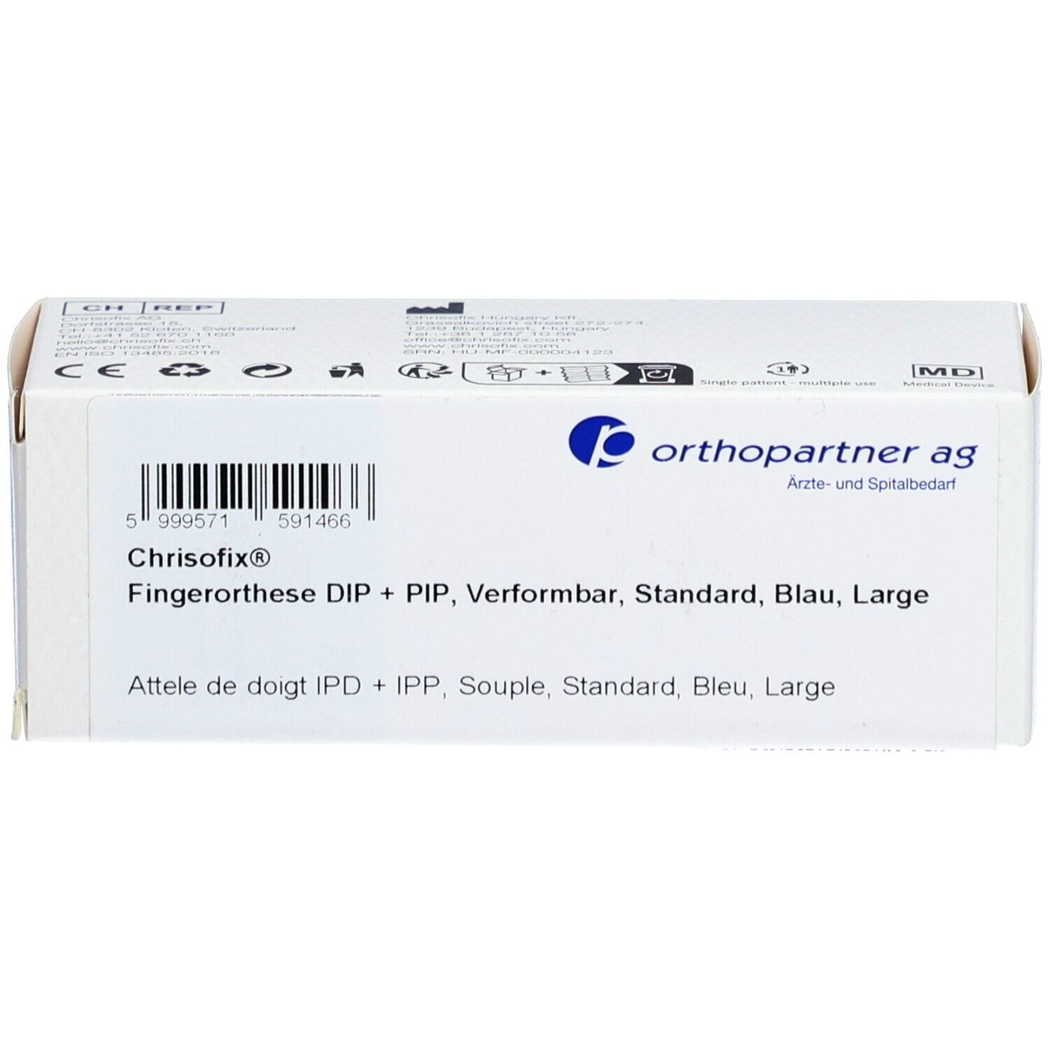 CHRISOFIX attelle de doigt IPD+IPP L souple