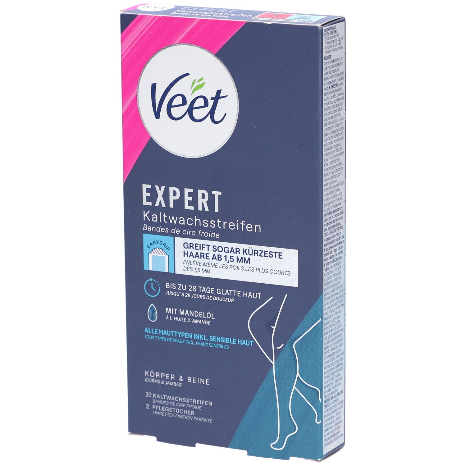 VEET Expert Bandes de cire froide Corps et jambes
