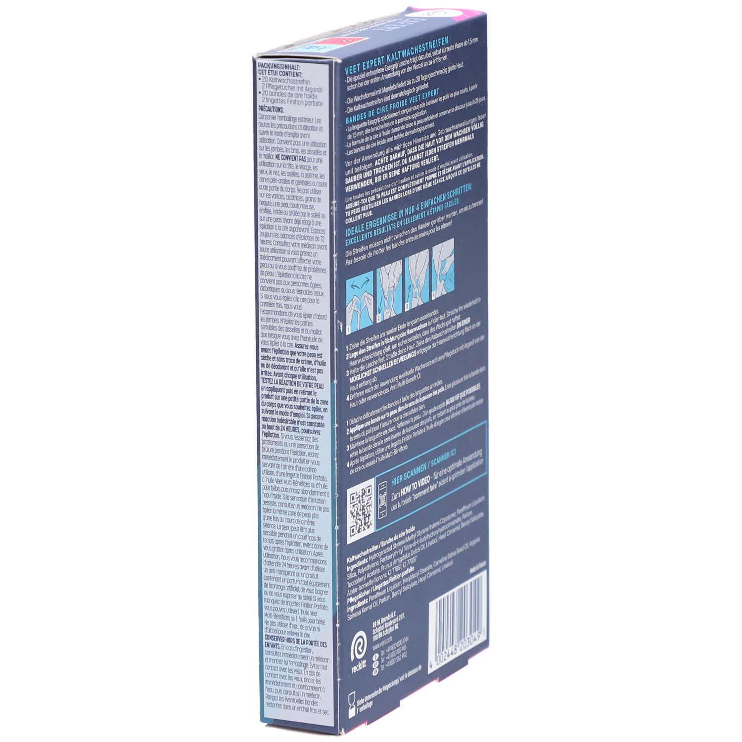 VEET Expert Bandes de cire froide Corps et jambes