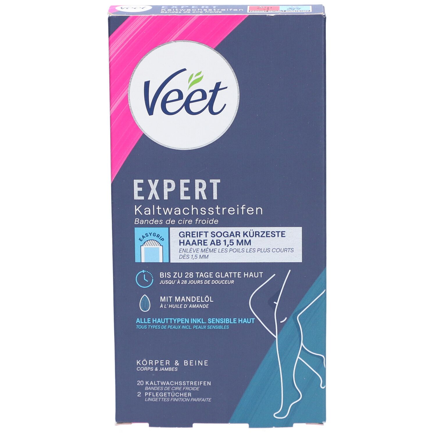 VEET Expert Bandes de cire froide Corps et jambes