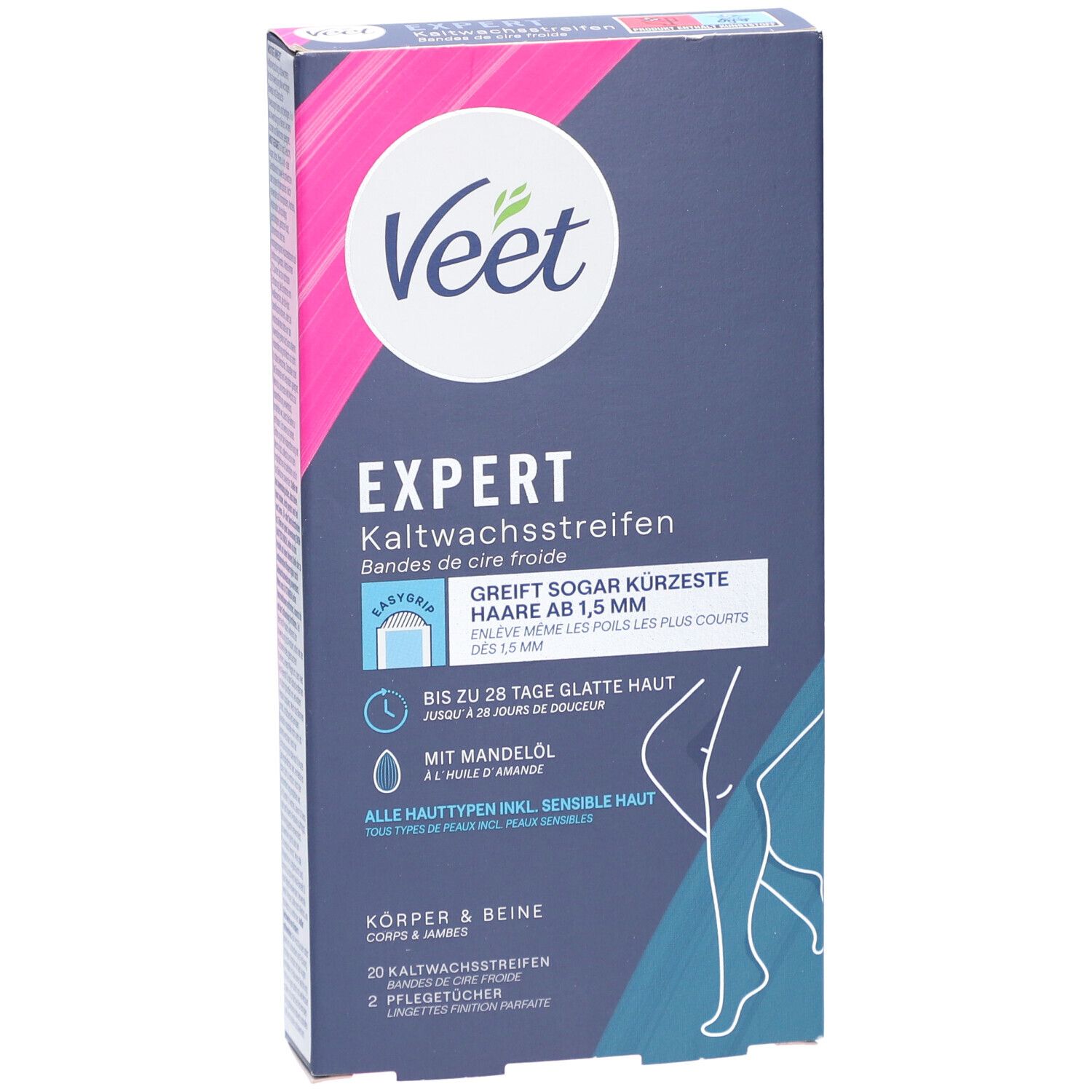 VEET Expert Bandes de cire froide Corps et jambes