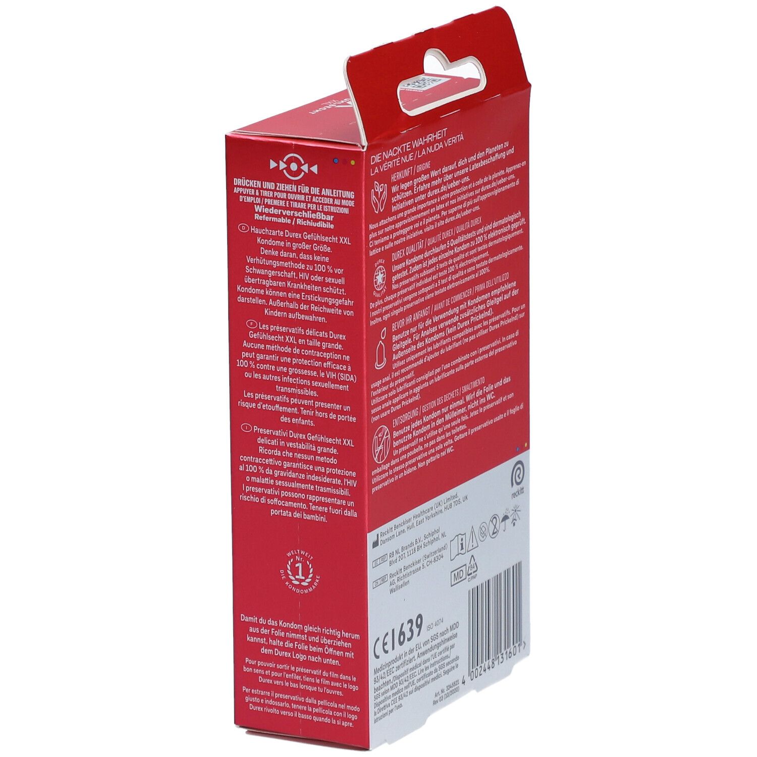 DUREX Gefühlsecht XXL Präservativ 10 Stk