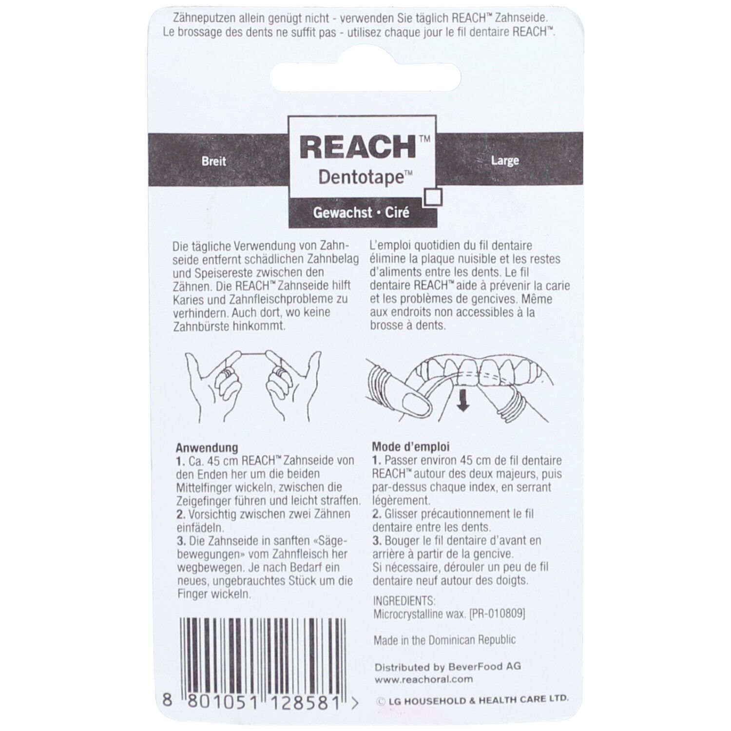 REACH Dentotape 100m gewachst Ds