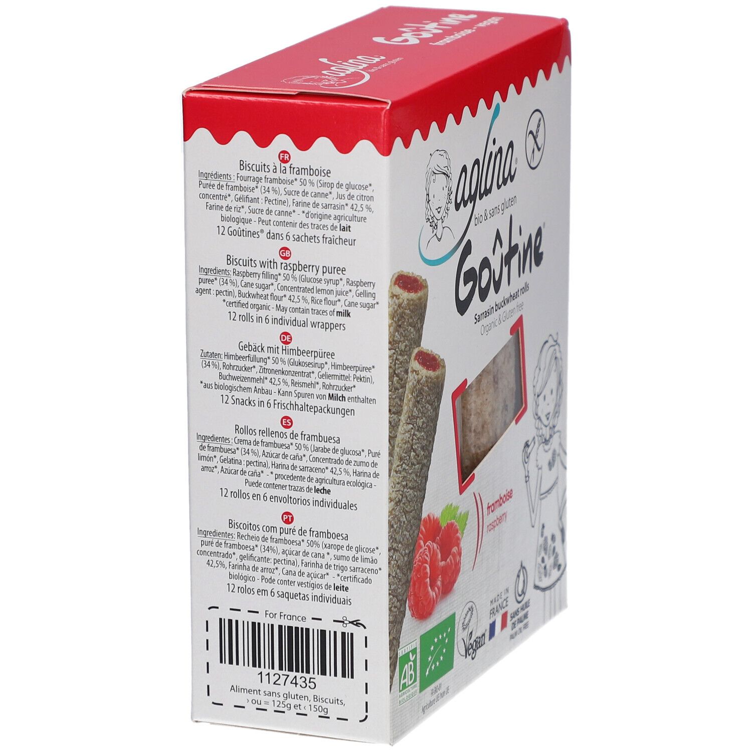 Aglina Goûtine Sarrasin Framboise Bio