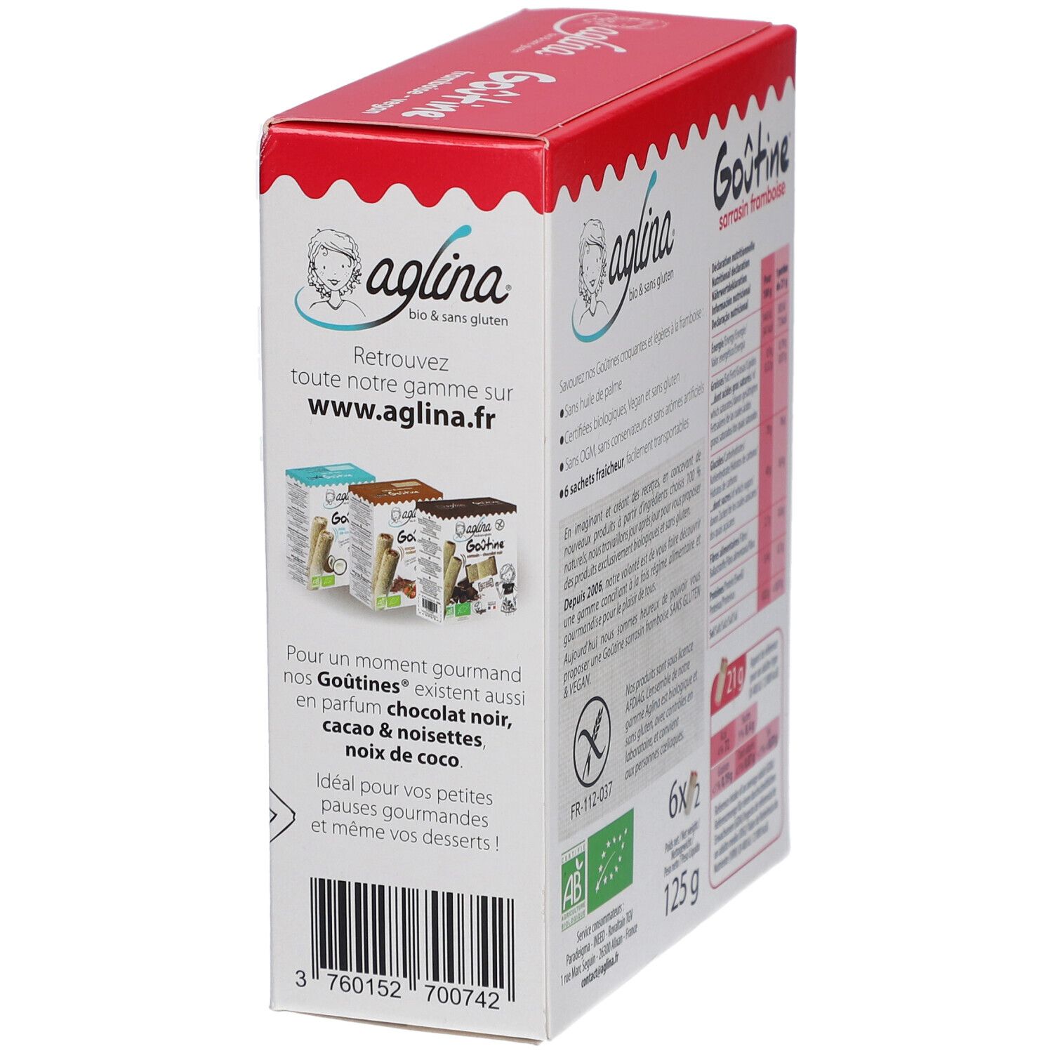 Aglina Goûtine Sarrasin Framboise Bio