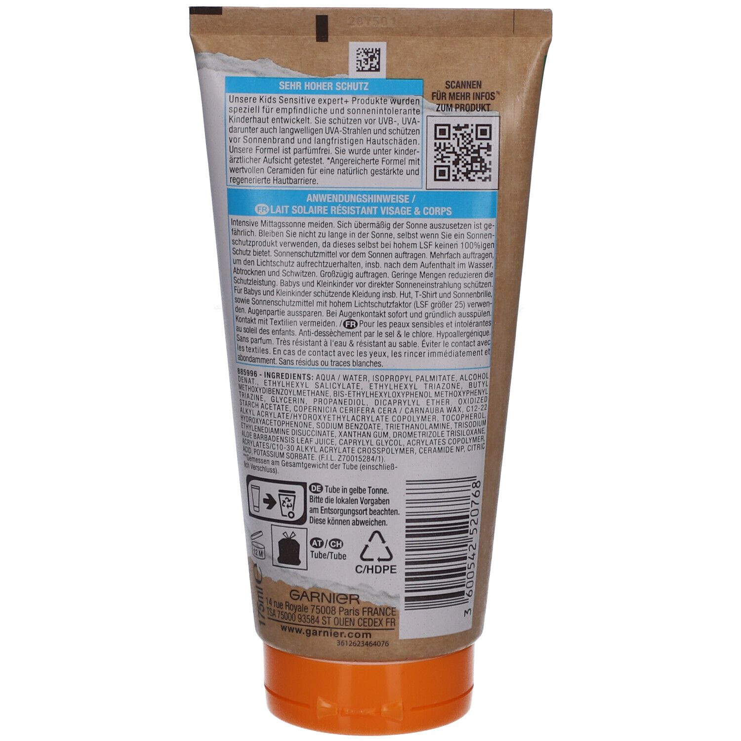 GARNIER Ambre Solaire Kids Sensitive Expert +  SPF50+