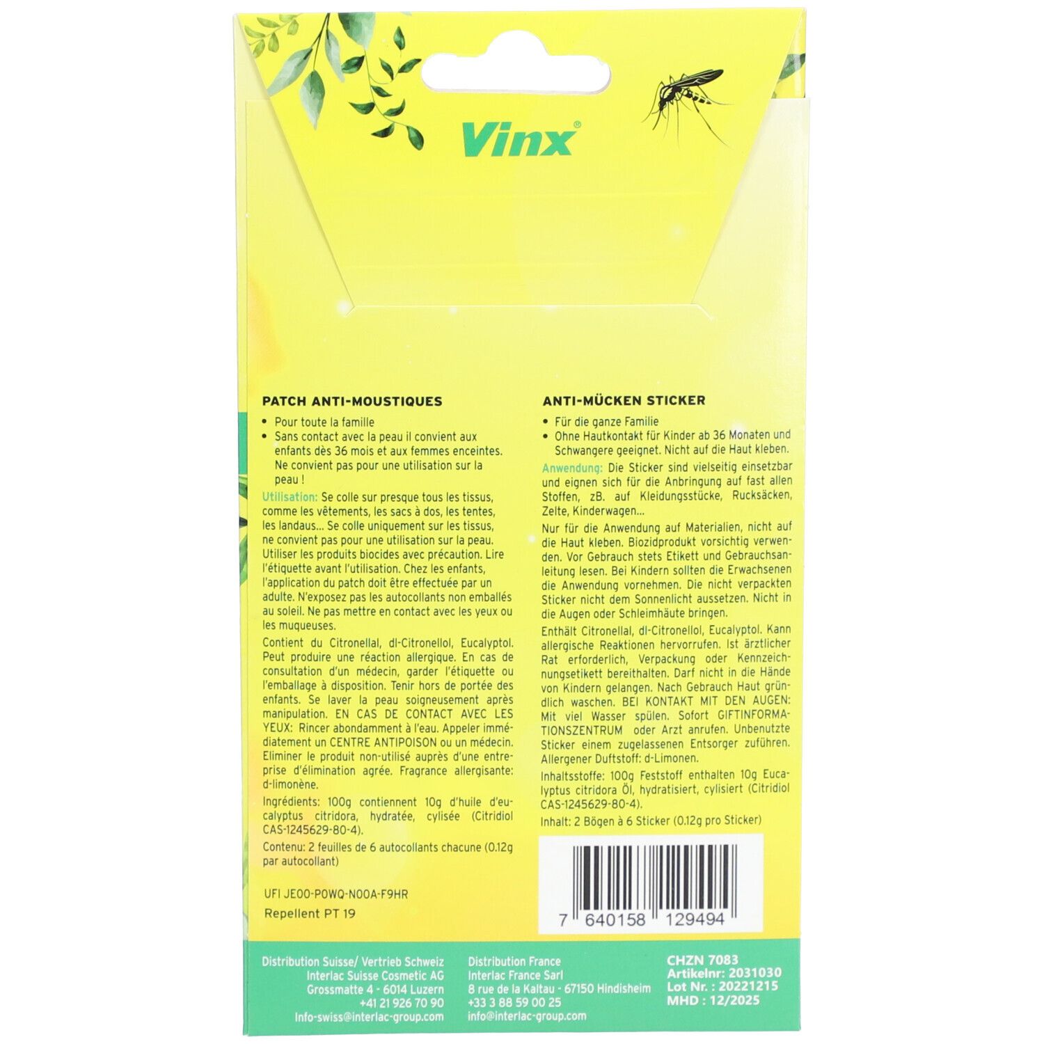 VINX Stickers anti-moustiques