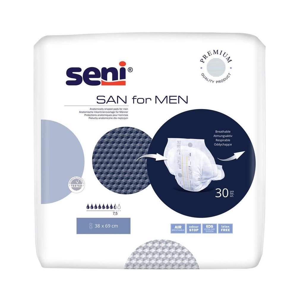 Seni SAN for MEN Inkontinenz-Pants, anatomisch geformt, Größe 7.5, 30 Stück.